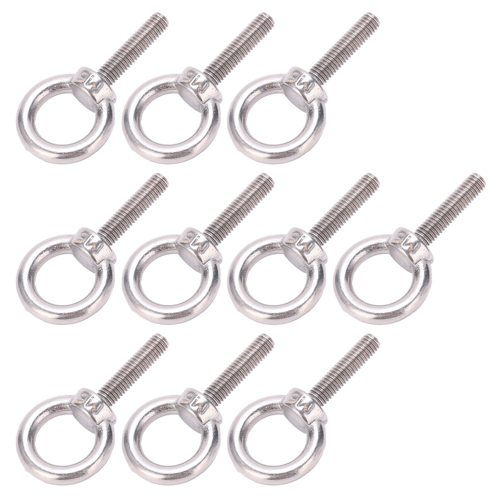 Packung Mit 10 Ösenschrauben Aus Edelstahl 304, M6x25 Rundring-hebeschrauben