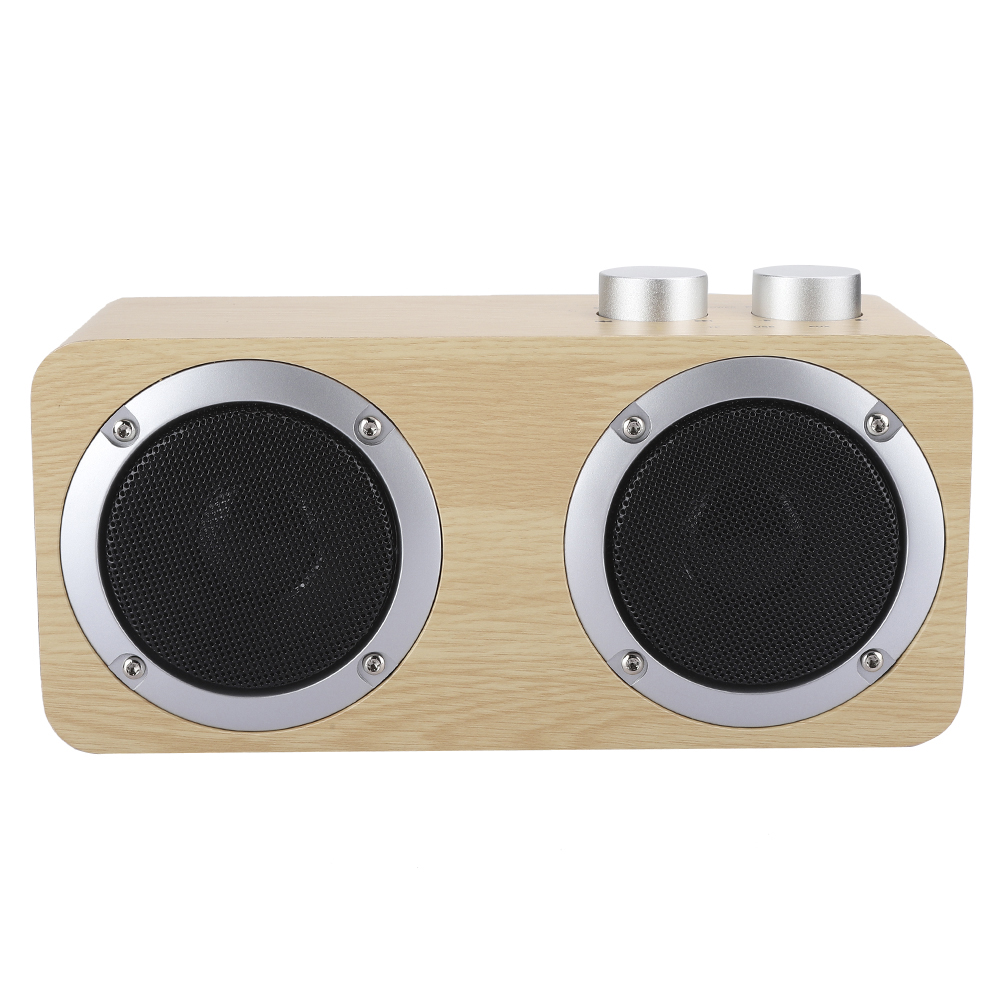 Mini-bluetooth-subwoofer Aus Hochwertigem Holz Mit Drehknopf Und Audiokabel