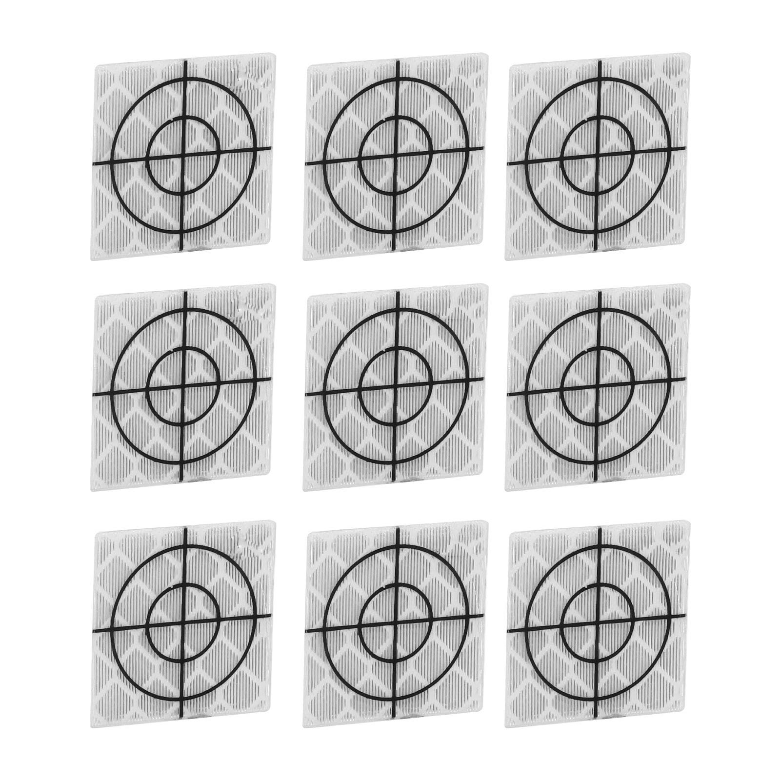 100 Selbstklebende, Reflektierende Harzflicken Für Totalstationen (2 X 2 Cm)