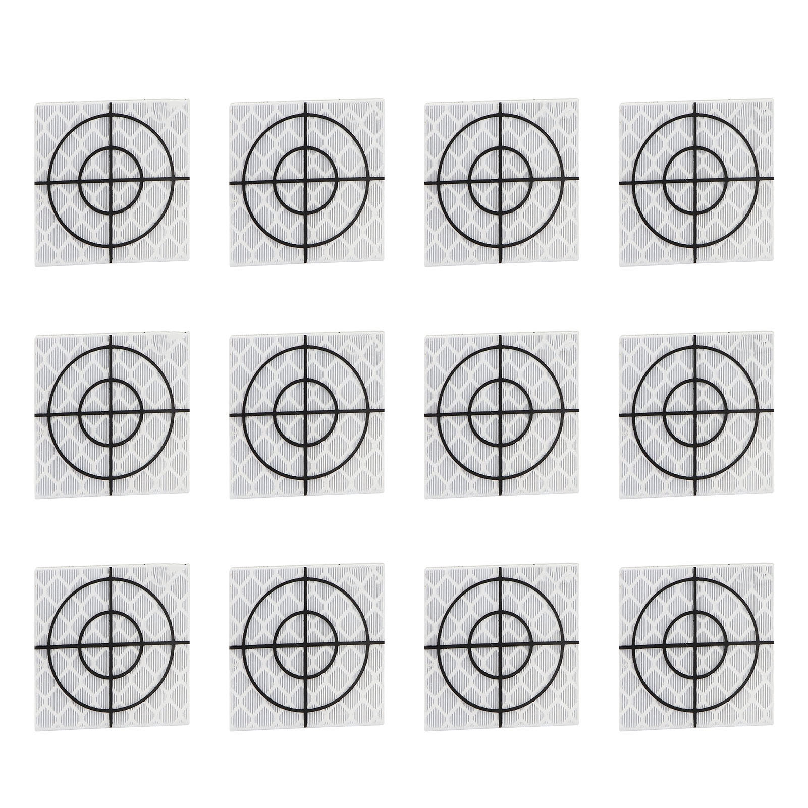 100 Selbstklebende Reflektierende Harzflicken Für Totalstationen (3 X 3 Cm)