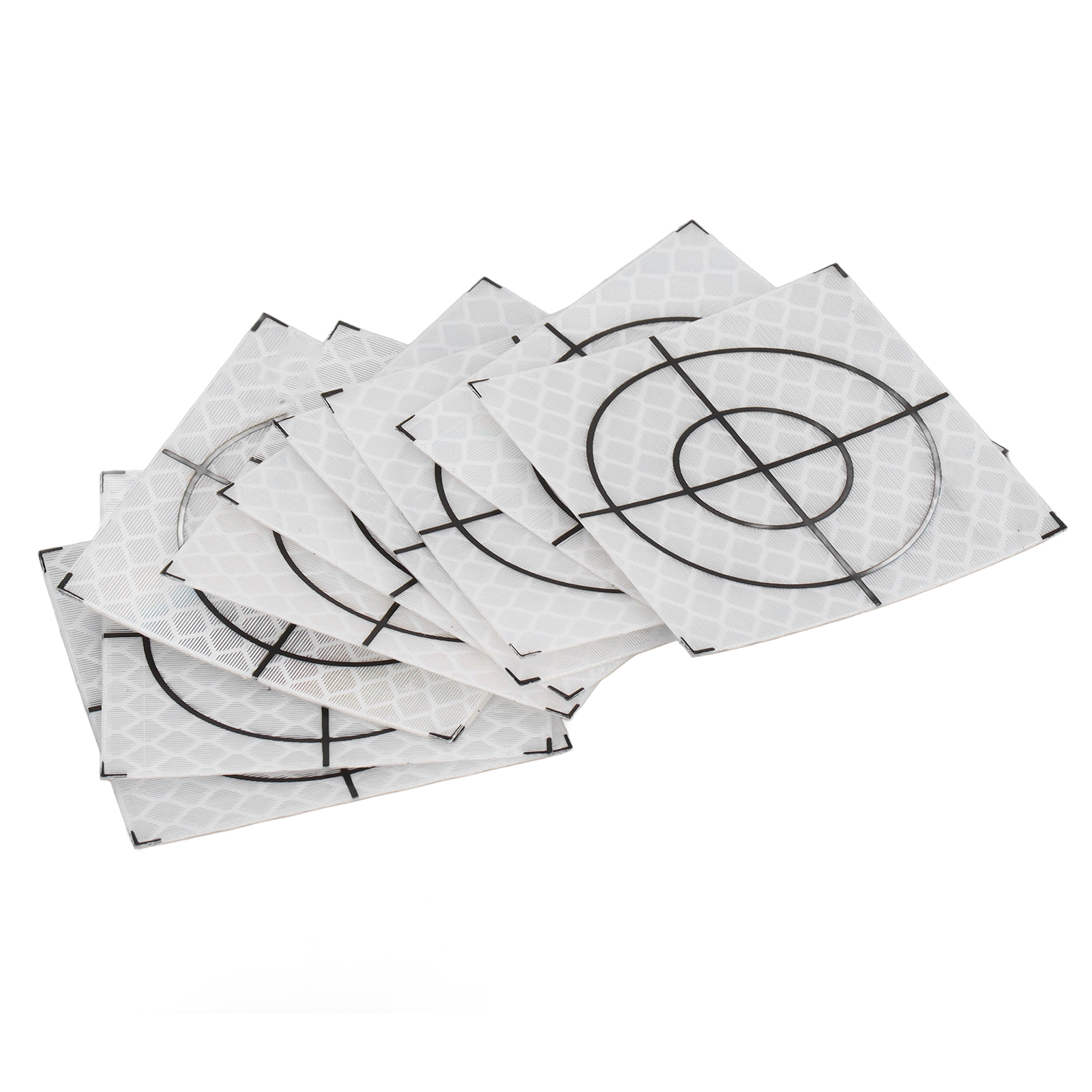 50 Reflektierende Zielmarkierungsaufkleber, Selbstklebendes Reflektierendes Klebeband Für Totalstationen, 5 X 5 Cm / 1,97 X 1,97 Zoll
