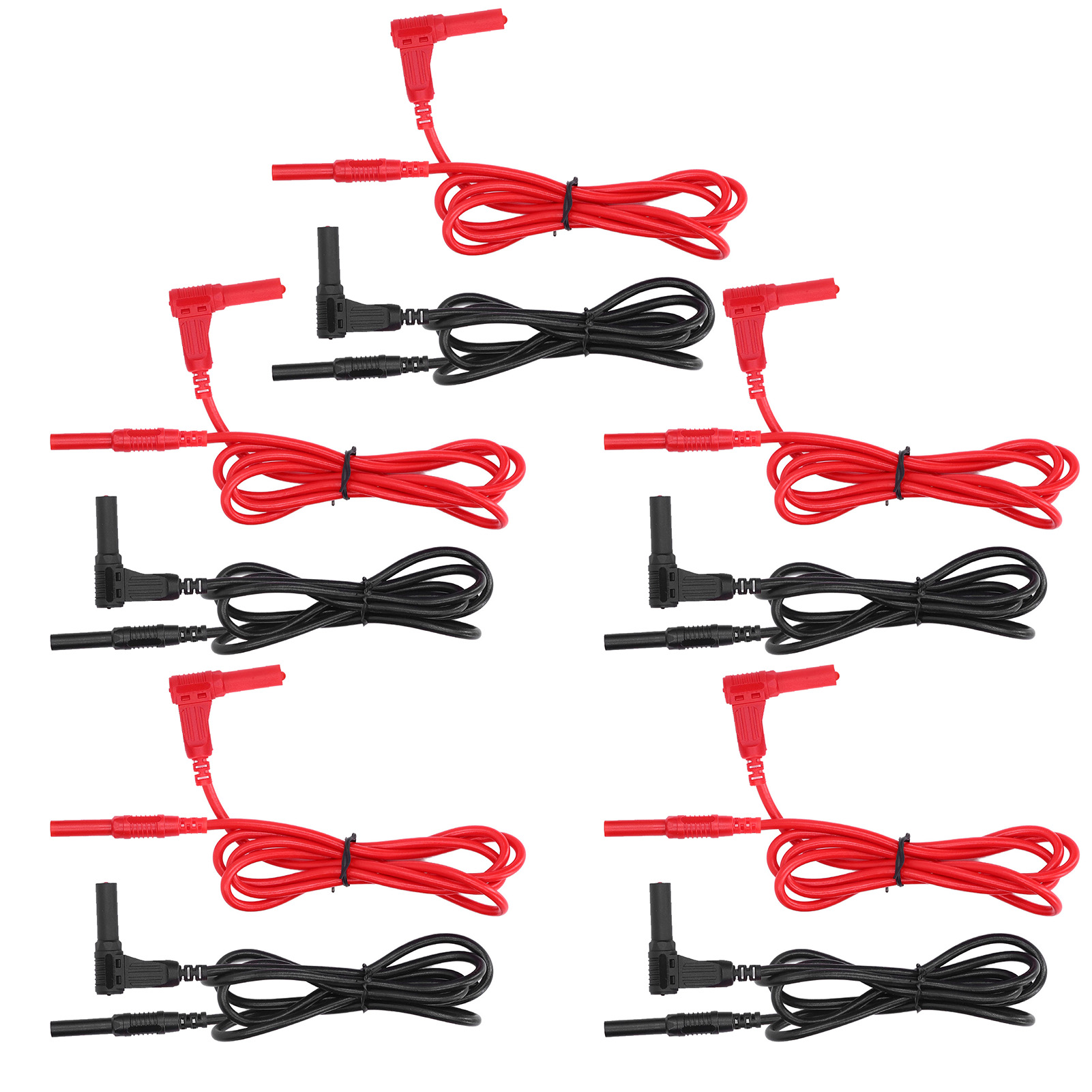 Packung Mit 5 Messleitungen Mit 4-mm-winkelsteckern (stecker-stecker) Für Elektronische Reparaturen
