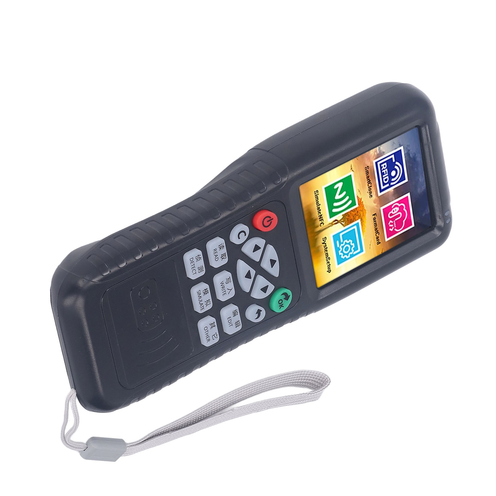 Tragbarer Rfid-leser/kopierer Mit Nfc-kartenschreiber Und -duplikator, 10 Uid-karten, 10 Schlüsselanhängern Und 1 Usb-c Otg-adapter.
