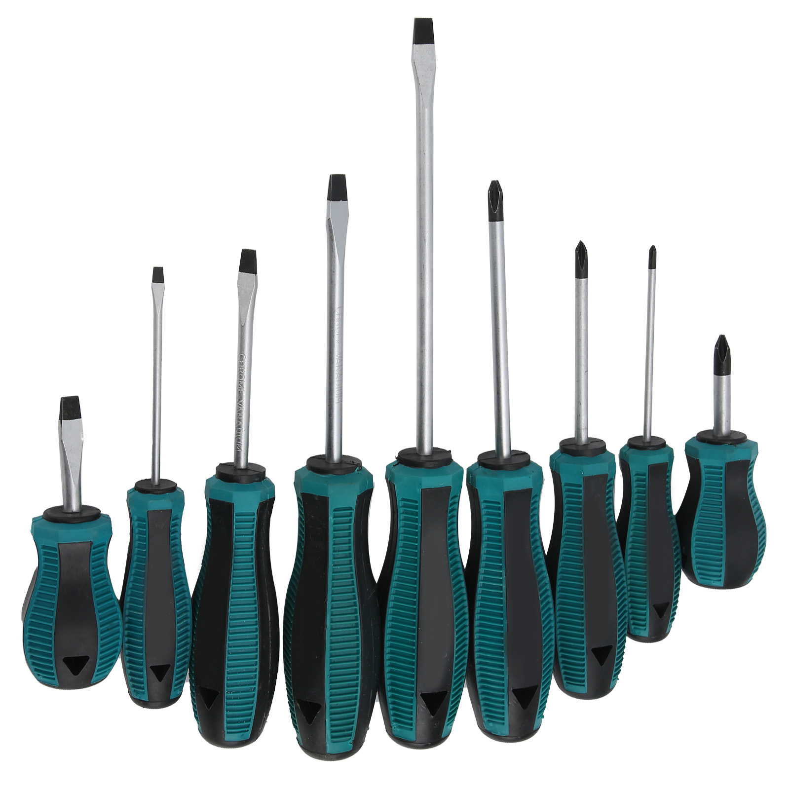 Set Mit 9 Schraubendrehern: Schraubendreher Mit Magnetischer Spitze, Kreuzschlitz- Und Schlitzschraubendreher, Rutschfester Griff Und Aufbewahrungstasche.