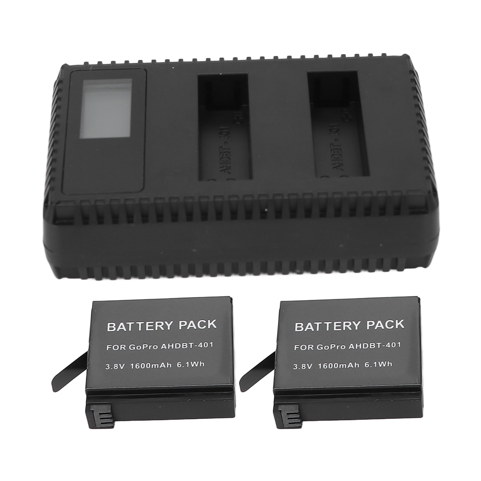 Akkuladegerät Für Die Hero 4 Kamera, Dual-slot, Lcd-bildschirm, Sichere Usb-ladestation