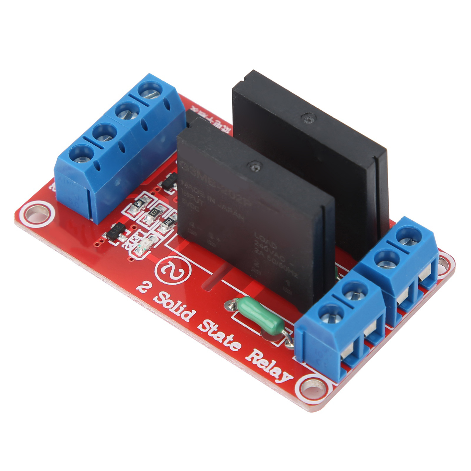 2-kanal-halbleiterrelaismodul Mit Sicherung, 240 V/2 A, Für Elektrische Heimwerkerprojekte