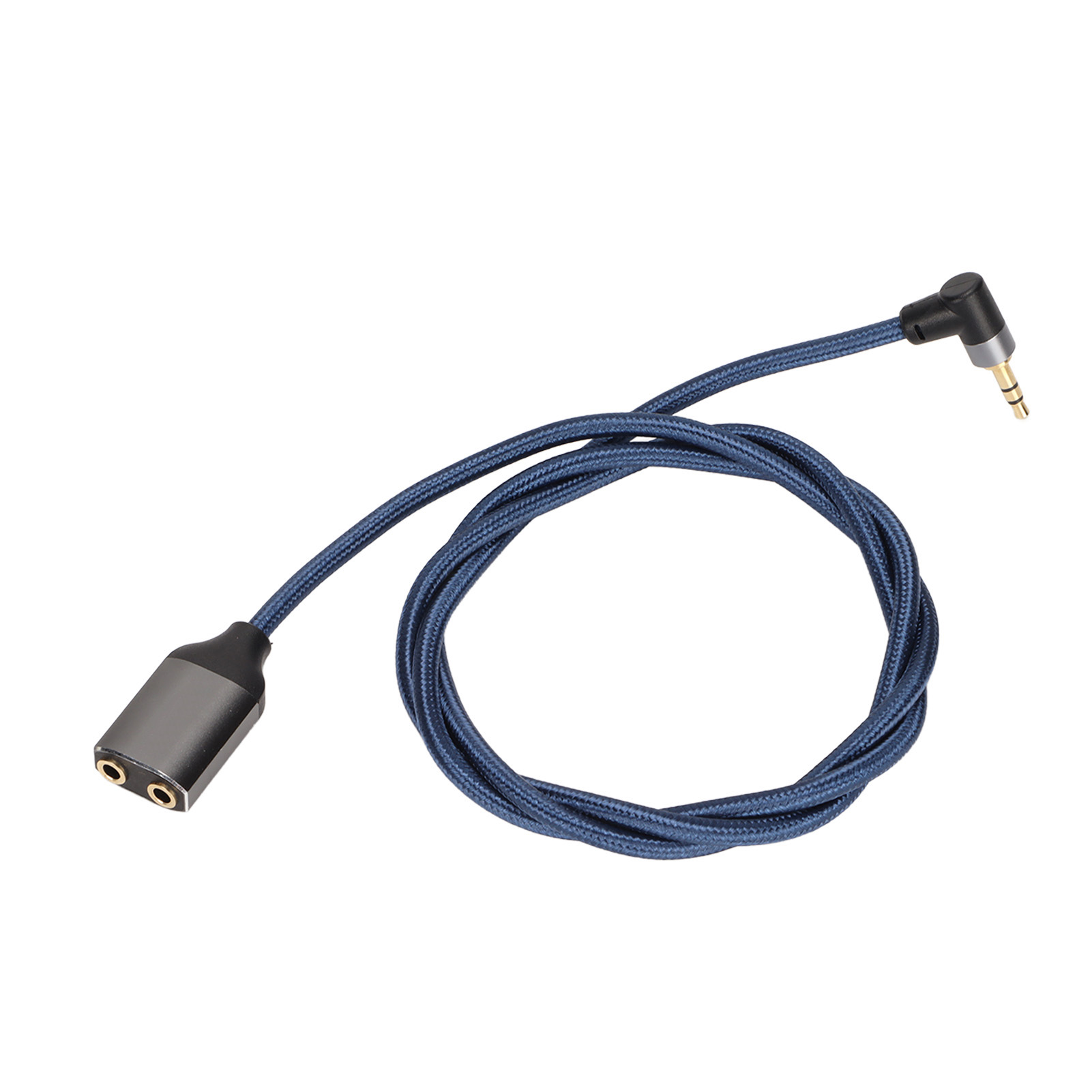 3,5-mm-klinkenstecker Auf 2-buchsen-audiokabel Stabiler Rechtwinkliger (90°) Auf 2-buchsen-adapter