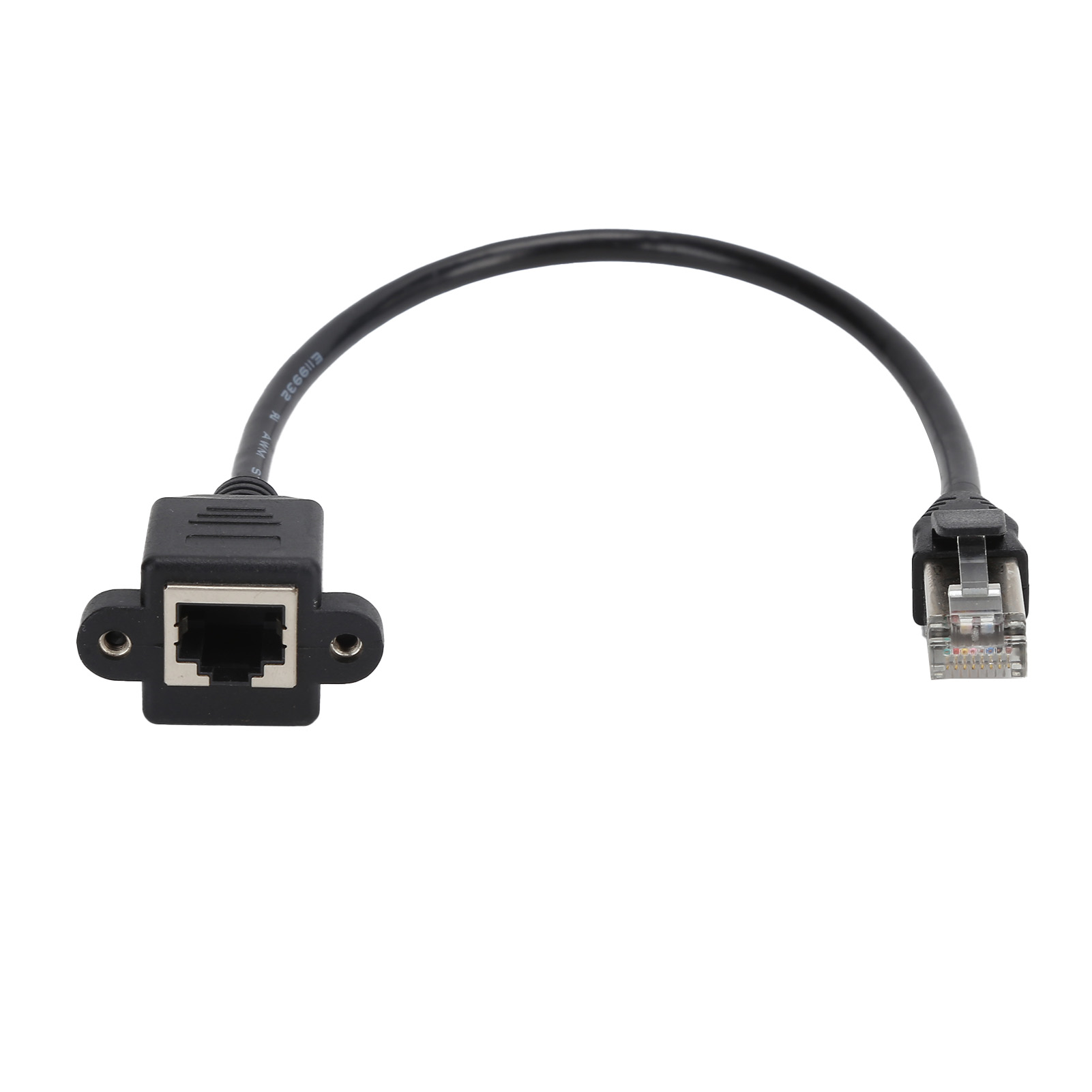 Netzwerkkabelverlängerung (stecker Auf Buchse) Mit Schraubloch, Fixierbarer Adapter Für Lan-netzwerkkomponenten, 0,3 Meter