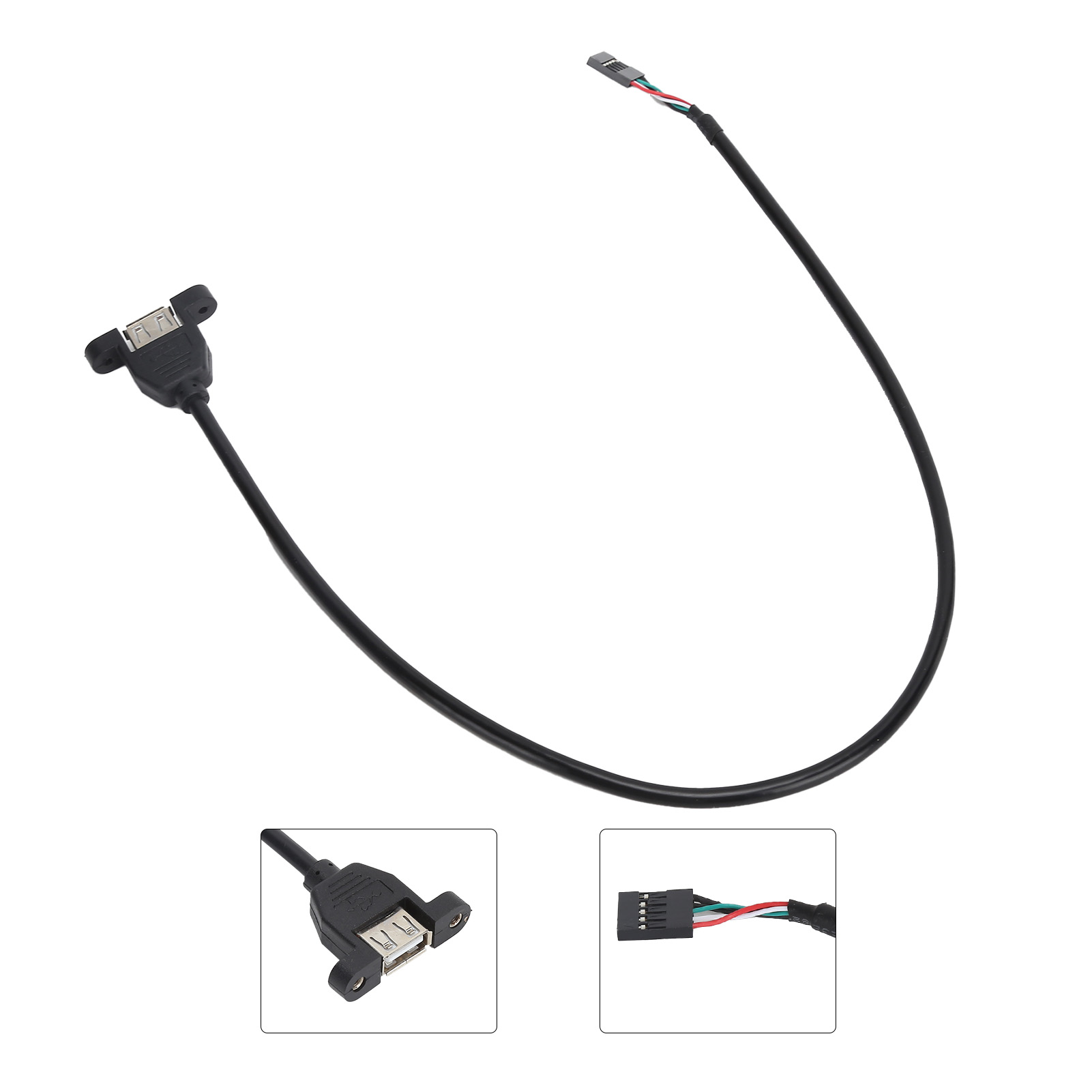 Usb 2.0-buchse Auf 5-polige Buchse Mainboard-verlängerungskabel, Hifi-übertragung, 0,3 Meter Integriertes Verlängerungskabel