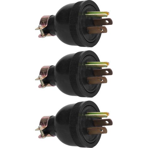 Packung Mit 3 Kompakten, Tragbaren, Dreipoligen Amerikanischen Steckern Aus Kunststoff Mit Anti-lock-funktion Für Us-steckdosen Mit 168°f/170°f (250 V).
