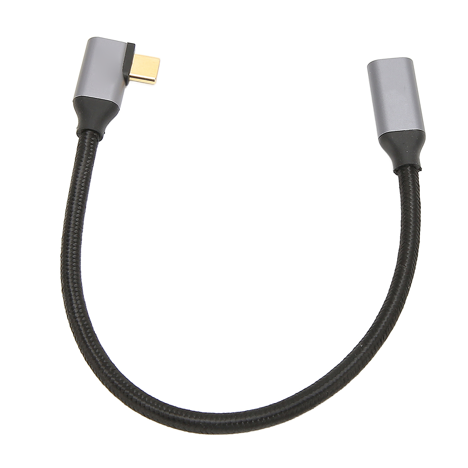 90° Abgewinkeltes Usb-c-kabel (stecker/buchse) Auf Usb-c 3.1 Gen 2, 100 W Schnellladung (20 V, 5 A), 4k 60 Hz, 10 Gbit/s, 0,25 M Länge.