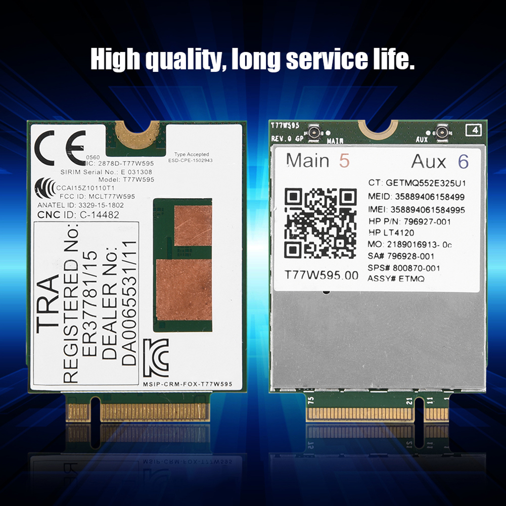 4g Wwan M.2 150mbps Modemmodul Für Hp Lt4120 (snapdragon X5 Lte T77w595 796928-001).