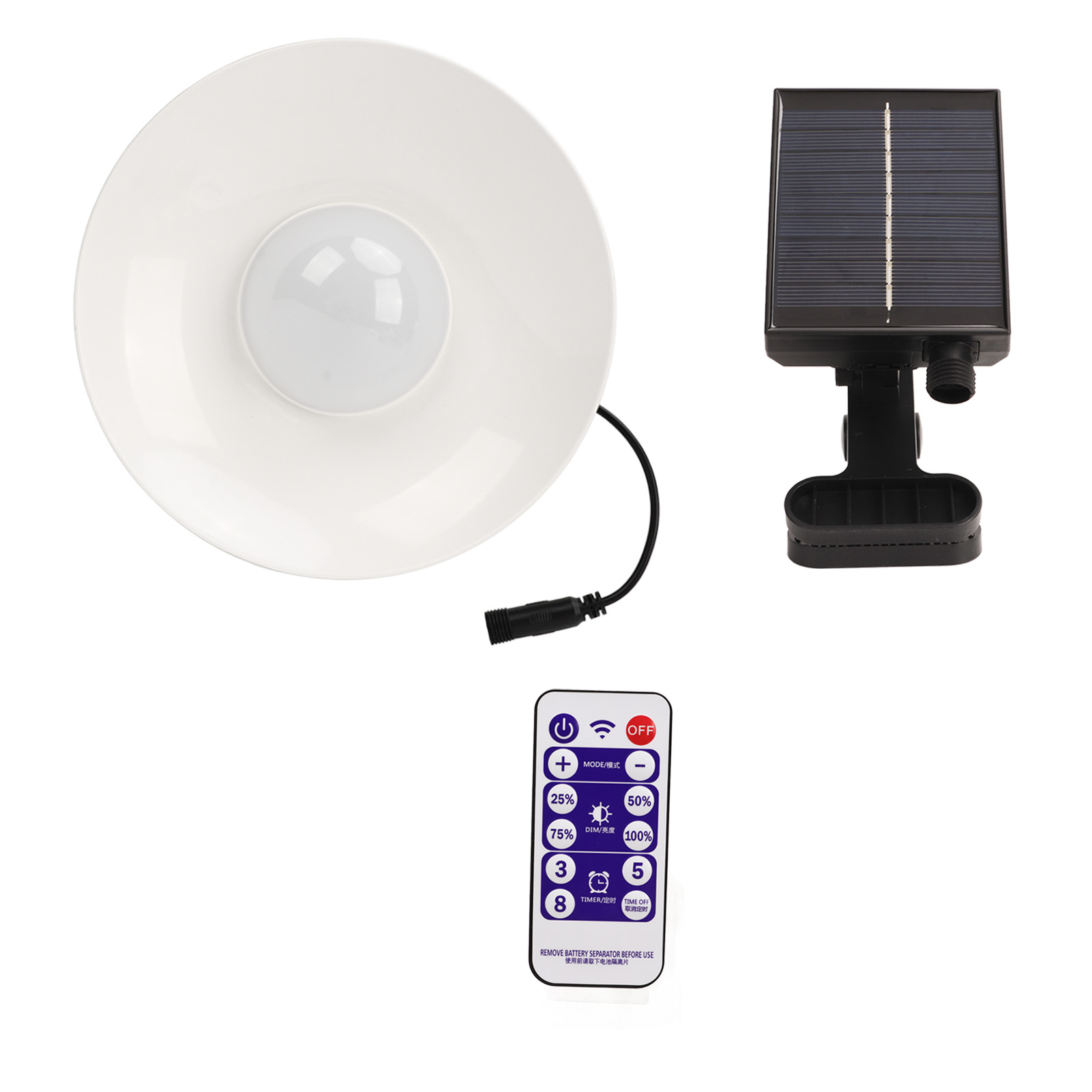 Led-solarleuchte Mit Zeitschaltuhr Für Freitragende Sonnenschirme Auf Der Terrasse Für Den Garten