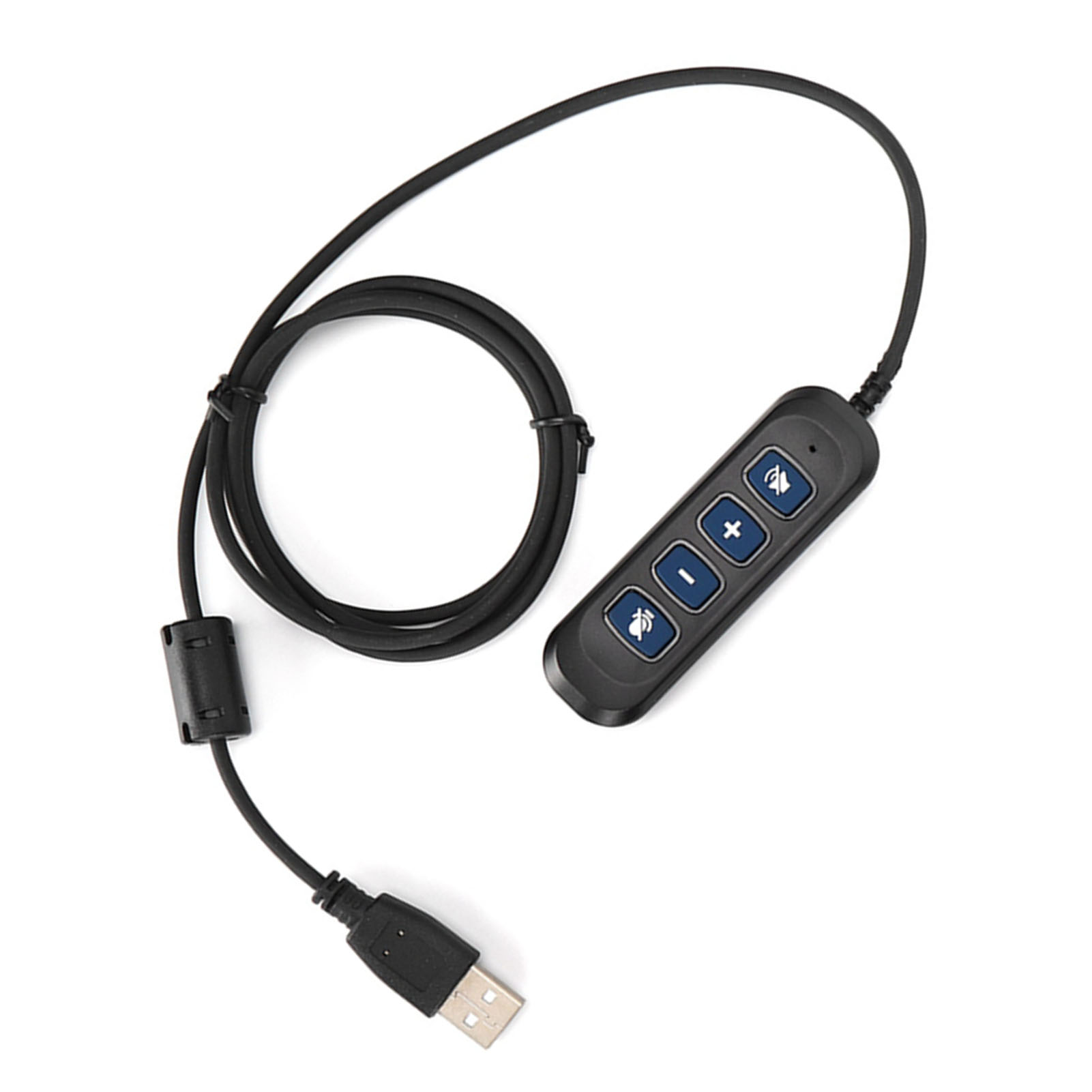 Qd Usb H901 Kabeladapter Mit Einstellbarer Lautstärke Für Callcenter-headsets, Kompatibel Mit 3,5-mm-headsets (blau).