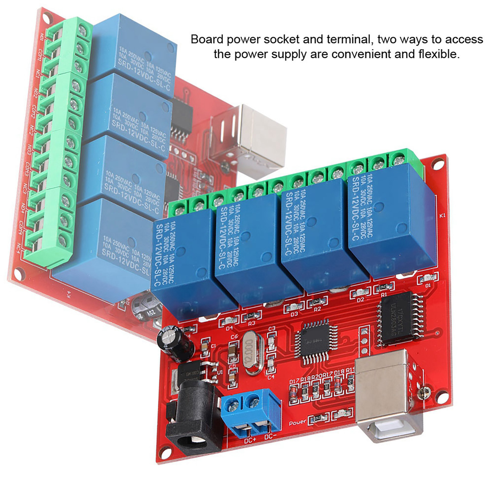 4-kanal 12v Usb Smart-relaismodul-erweiterungsplatine Für Pc