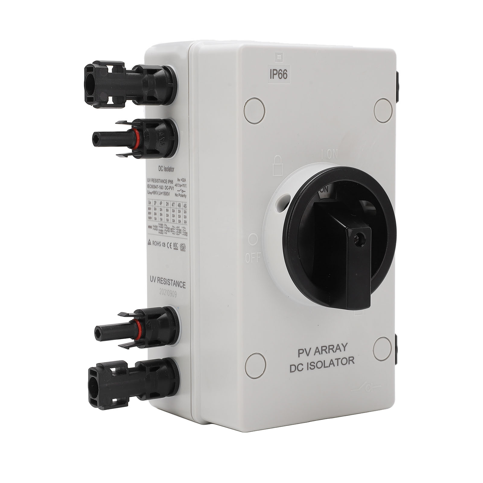 Ip66 Wasserdichter, Solarbetriebener Trennschalter, 1000 V Dc, 32 A Für Stromversorgungssysteme