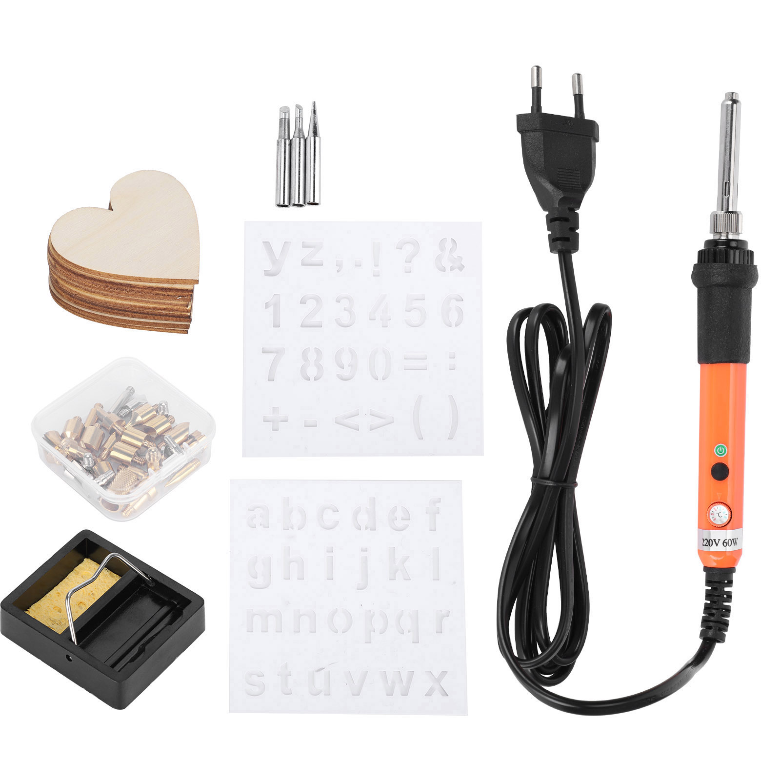 Elektrischer Lötkolben, Brennkolben, Holzgravur- Und Schnitzwerkzeug, 60 W, 220 V, Eu-stecker