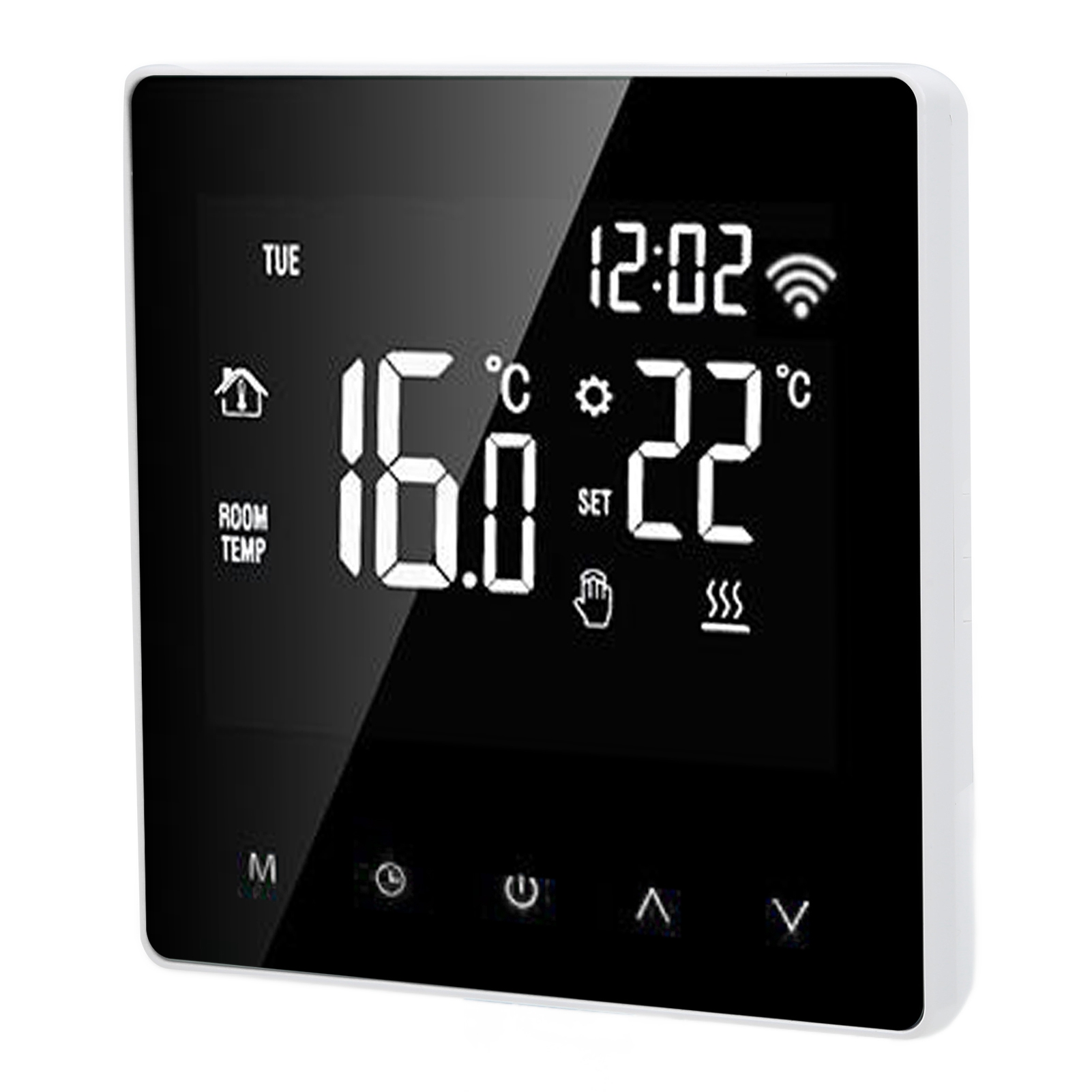 Tuya Ac230v Wand-elektro-fußbodenheizung Me81h Smart Wi-fi Thermostat, Mit Lcd-bildschirm, Weißem Hintergrund Und Weißem Knopf (3 A).