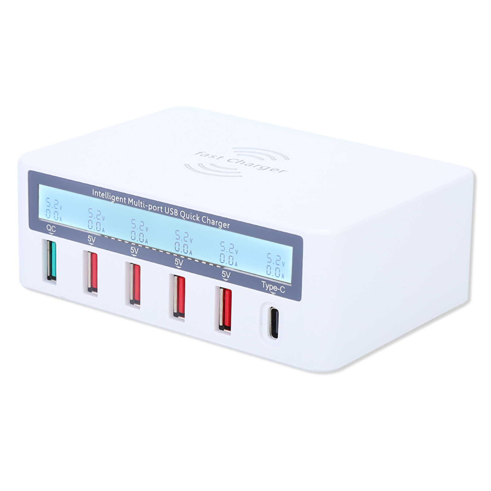 Multifunktionales Intelligentes Kabelloses Usb-ladegerät Mit Schnellladefunktion (100-240 V Eu)
