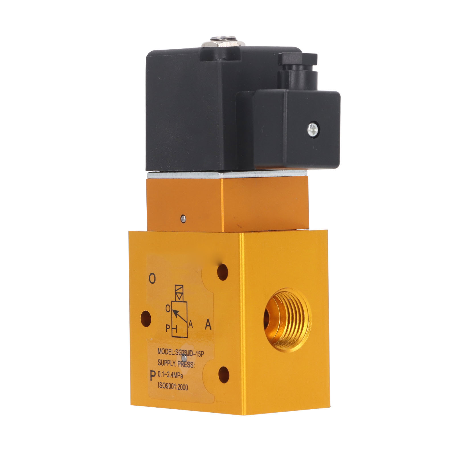 G1/2" 2-wege-pneumatik-magnetventil, Betriebsdruck 0,1–2,4 Mpa, Innengeführt, 24 V Dc