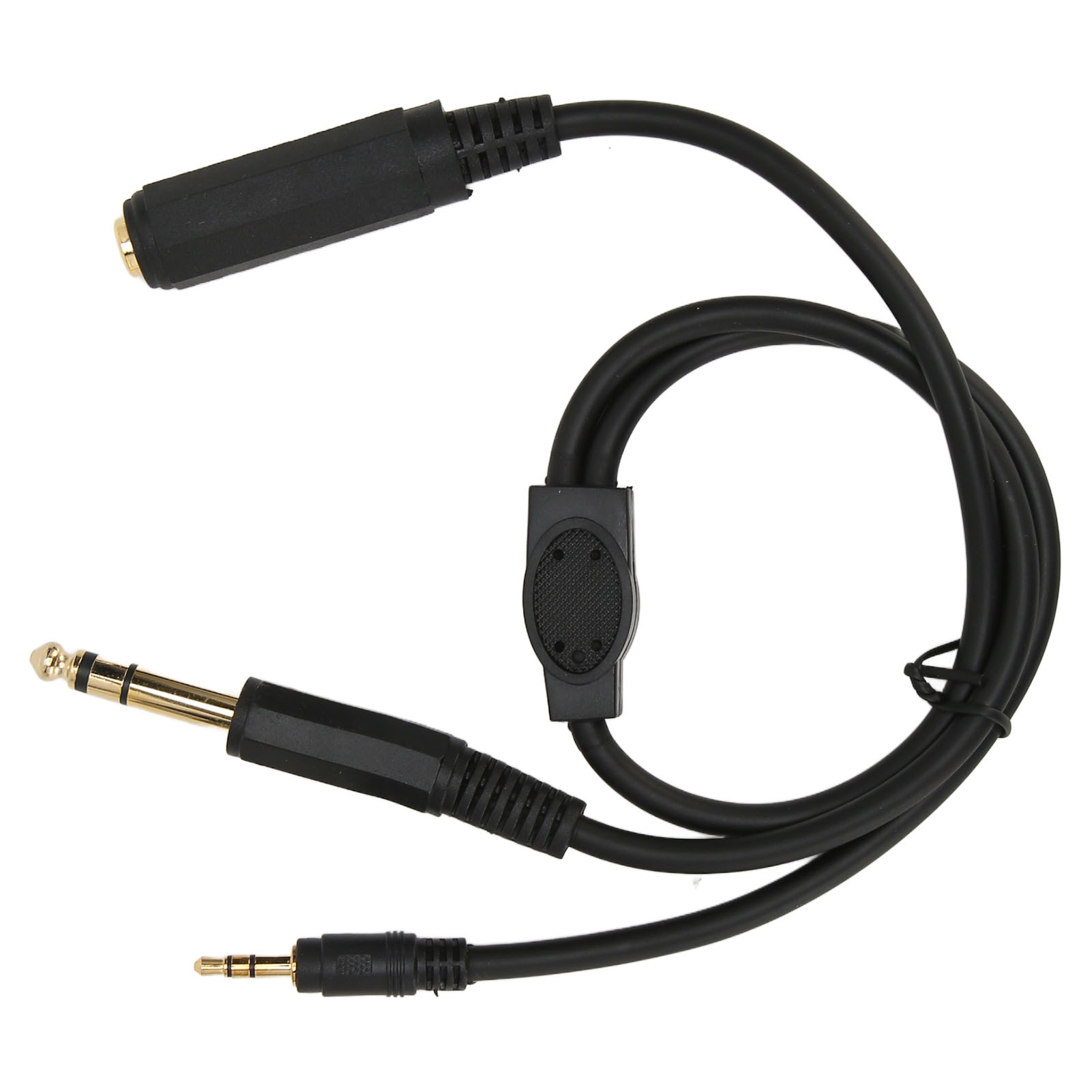 Y-splitterkabel: 6,35 Mm Weiblicher Stecker Auf 6,35 Mm Männlicher Stecker Und 3,5 Mm Männlicher Stecker.