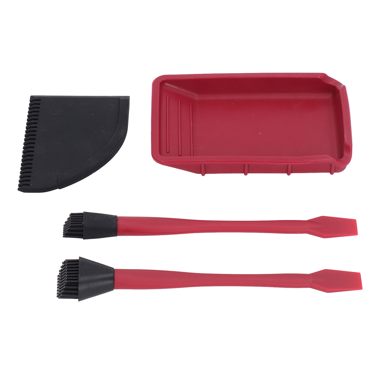 Komplettes Silikonkleber-set Für Holz, Pinsel, Tablett, Kamm, Applikator Und Spatel.
