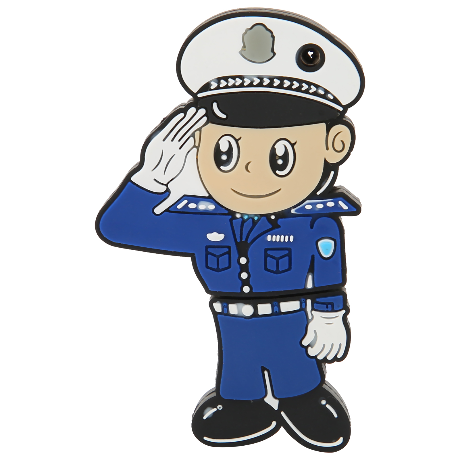 Polizisten-usb-2.0-stick, 128 Gb, Kreatives Und Flexibles Cartoon-design, Kompatibel Mit Windows 98/me/2000/xp