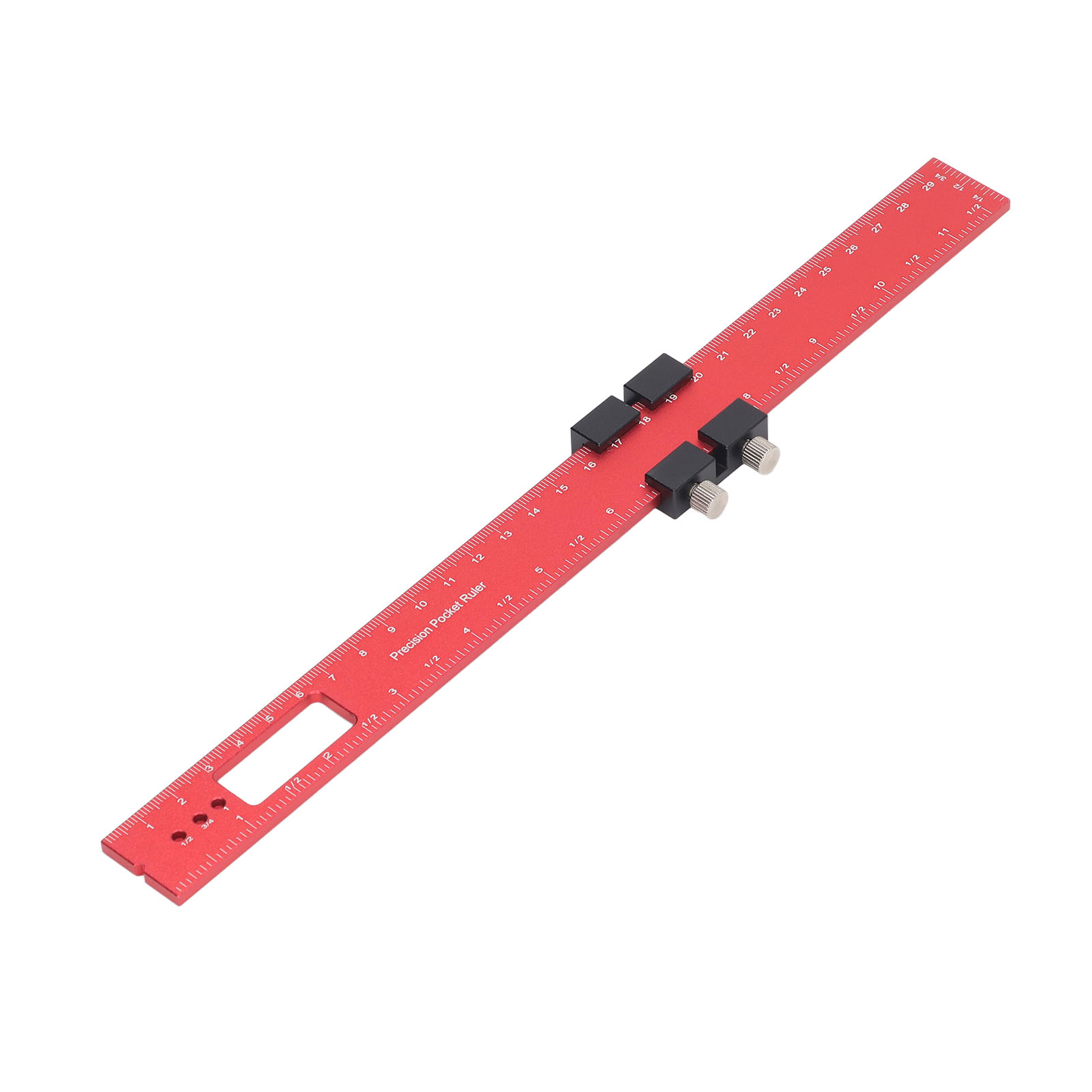 300 Mm Langer Anreißlineal Für Holzbearbeitung, Aus Aluminiumlegierung, Mit Verschiebbarem Taschenanschlag.
