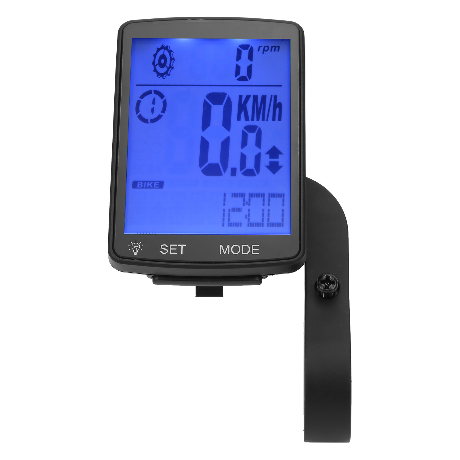 Heller, Multifunktionaler Fahrradcomputer Mit 2,8-zoll-led-display, Stoppuhr Und Tachometer (blau)