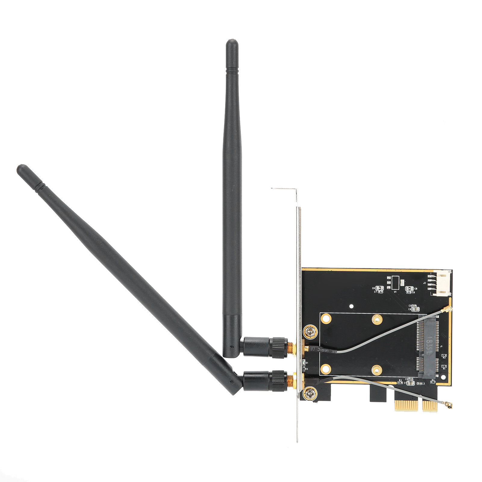 Desktop Mini Pci-e Zu Pci-e Wireless-netzwerkkartenadapter Mit 2 Antennen Und Bluetooth-unterstützung