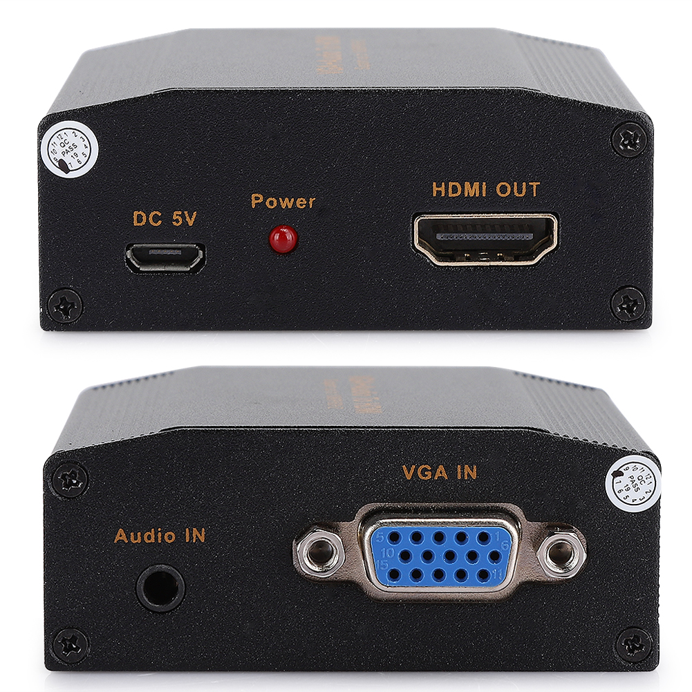 Tragbarer Vga + Audio Zu Hdmi 1080p Audio Konverter-adapter