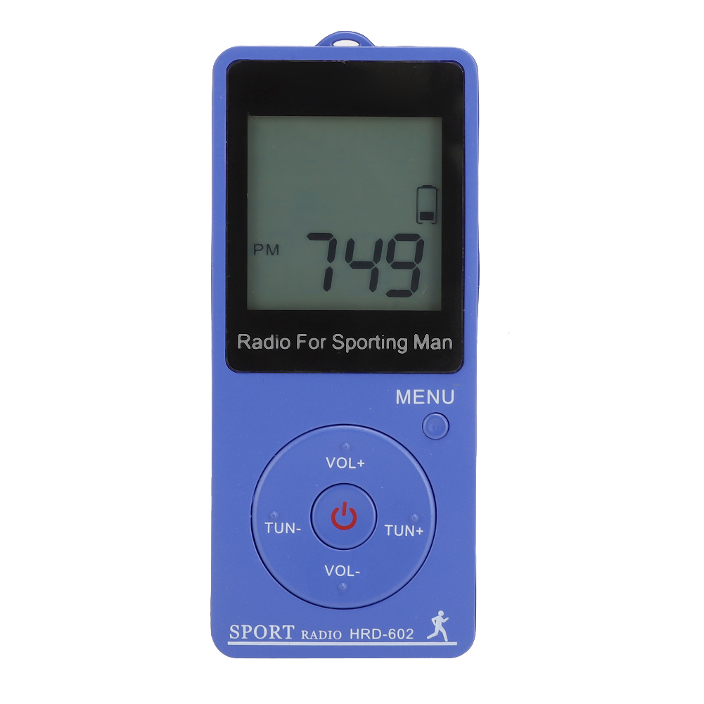 Kompaktes, Tragbares Mini-fm/am-sportradio Mit Digitalanzeige, Frequenzabstimmung Und Schrittzählerfunktion