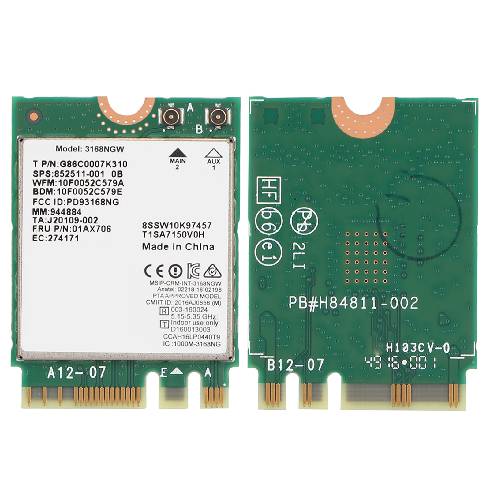 Ac Dualband-wlan-netzwerkkarte 3168ngw Mit Bluetooth 4.2