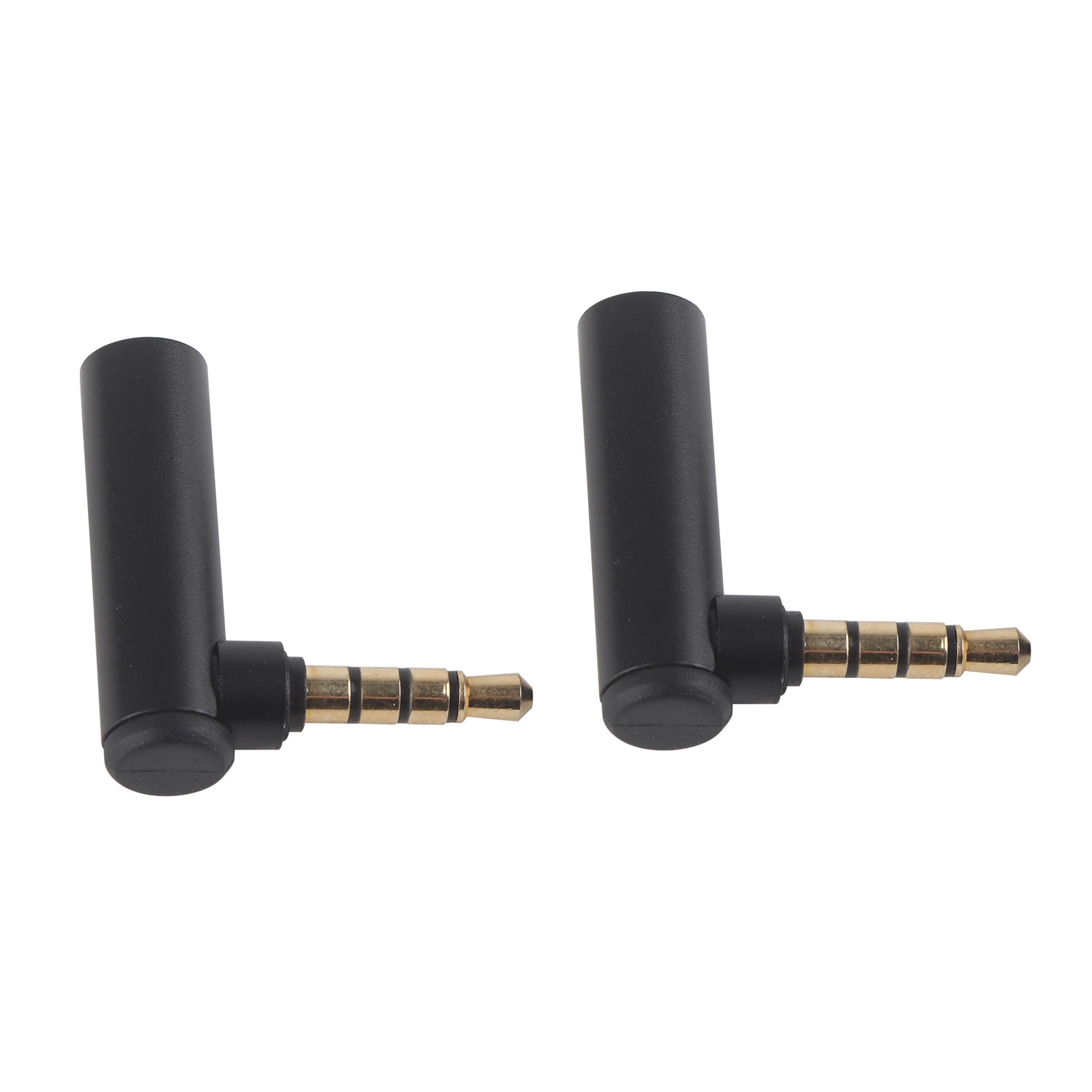 Packung Mit 2 Um 90° Abgewinkelten 3,5-mm-audioadaptern (stecker/buchse)