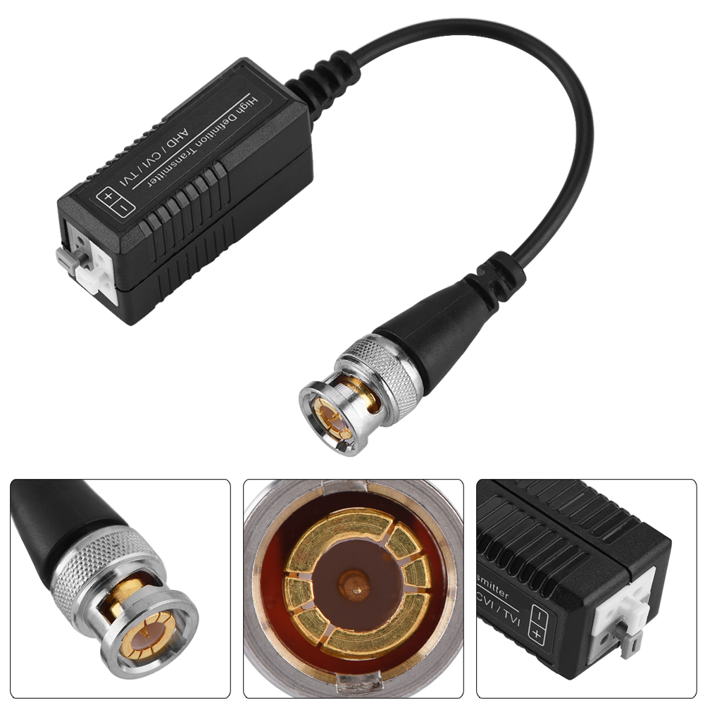 Paar Passiver Hd Cvi/ahd/tvi-transceiver-adapter, Video-balun Für Cctv, Utp-kabel, Cat5-bnc-anschluss