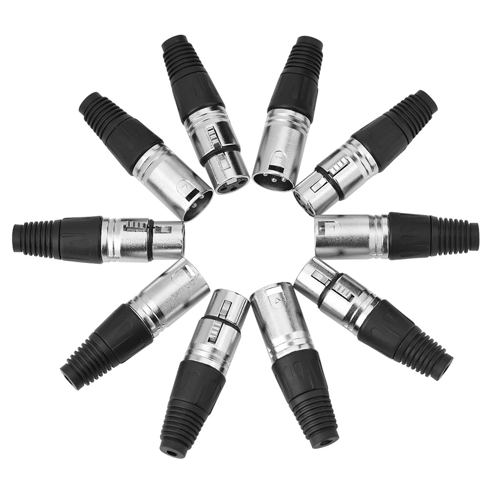 Adapter Für 3-poliges Xlr-mikrofonkabel (5 Paare Von Steckern Und Buchsen)