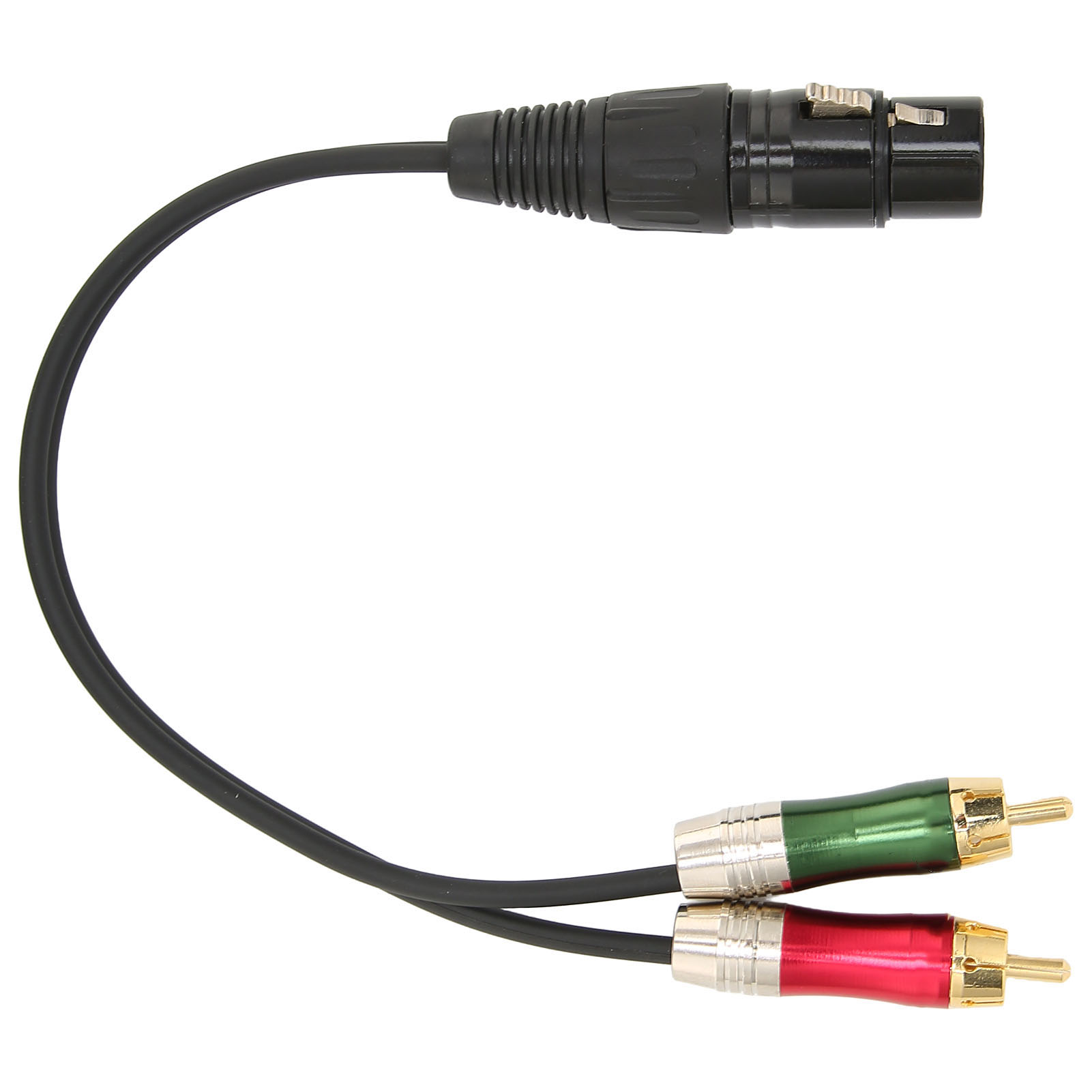 3-poliger Xlr-buchse-auf-2-cinch-stecker-adapter, Unsymmetrisches Y-splitterkabel Für Verstärker, Mischpult Und Mikrofon, Xlr-buchse/2 Cinch-stecker, 2 M / 6,6 Ft