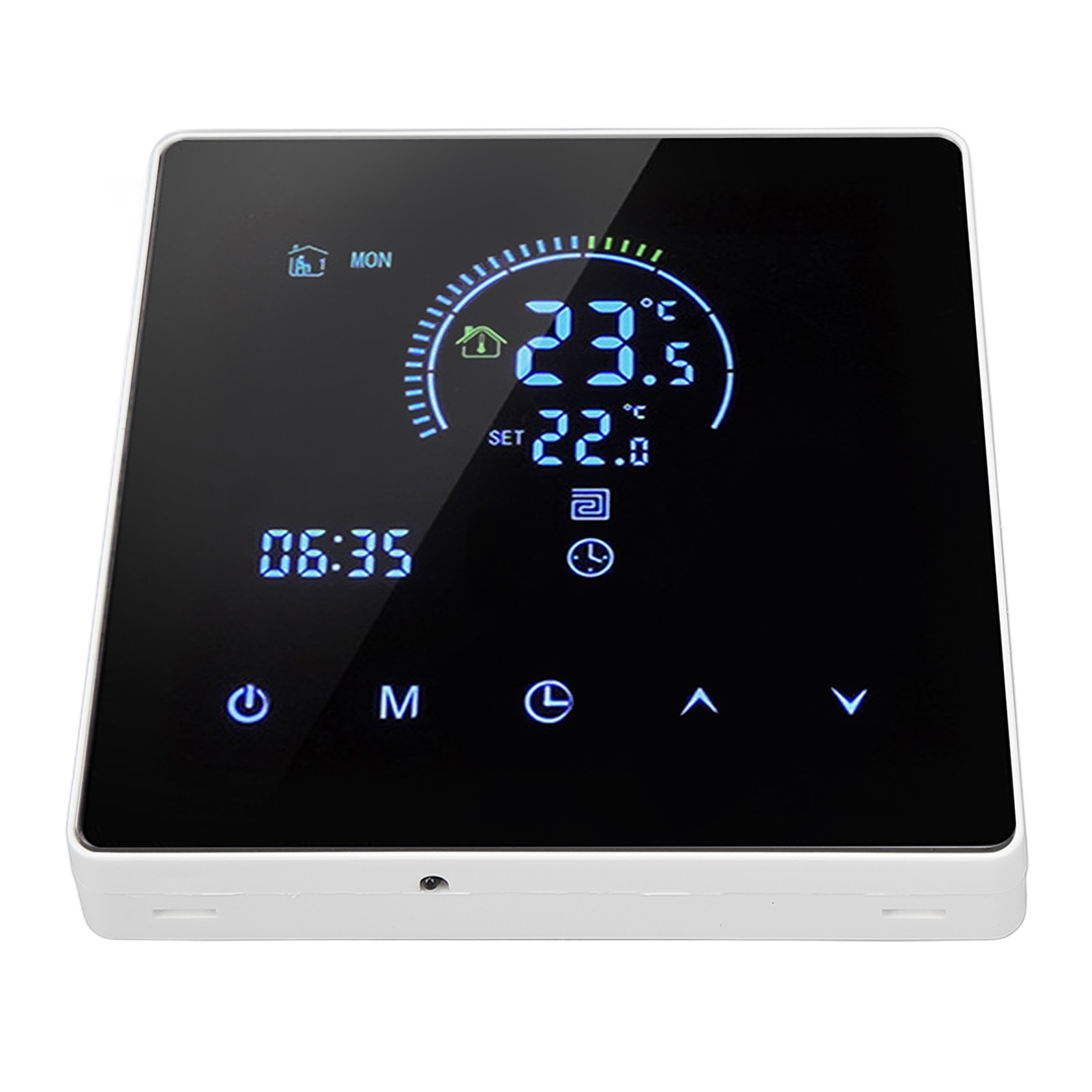 Digitaler Programmierbarer Smart-thermostat Mit Großem Touchscreen, Wandmontage, Kompatibel Mit Tuya 3500w Ac90-240v 16a (mit 3 M Sensorkabel)