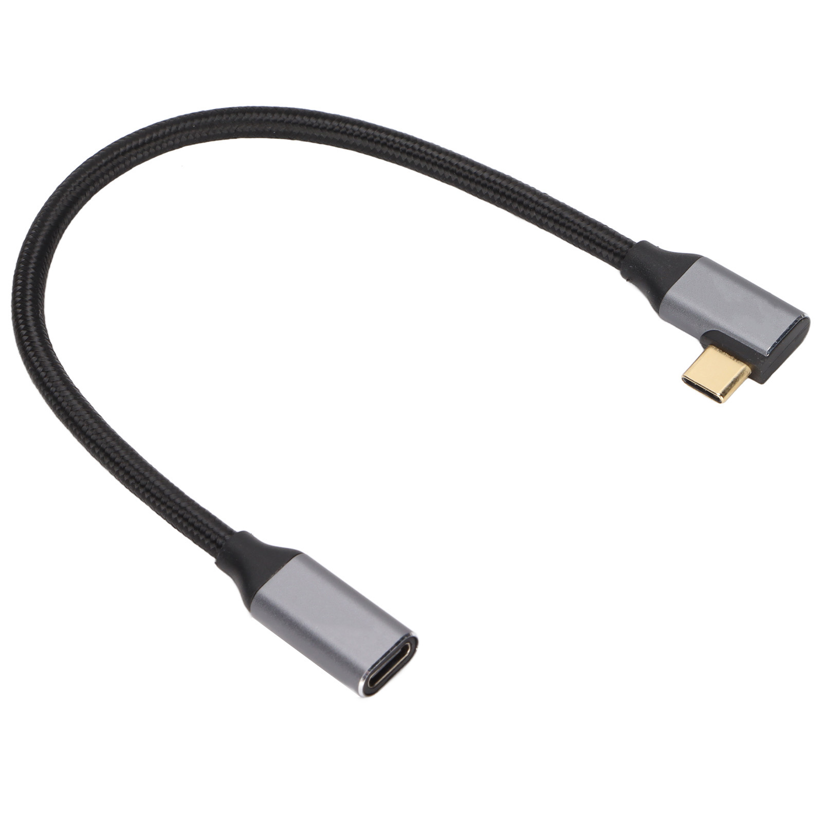 Usb 3.1 Typ C Stecker Auf Buchse Gen 2 Verlängerungskabel, 90° Abgewinkelt, 4k 100w Pd 5a, 25 Cm
