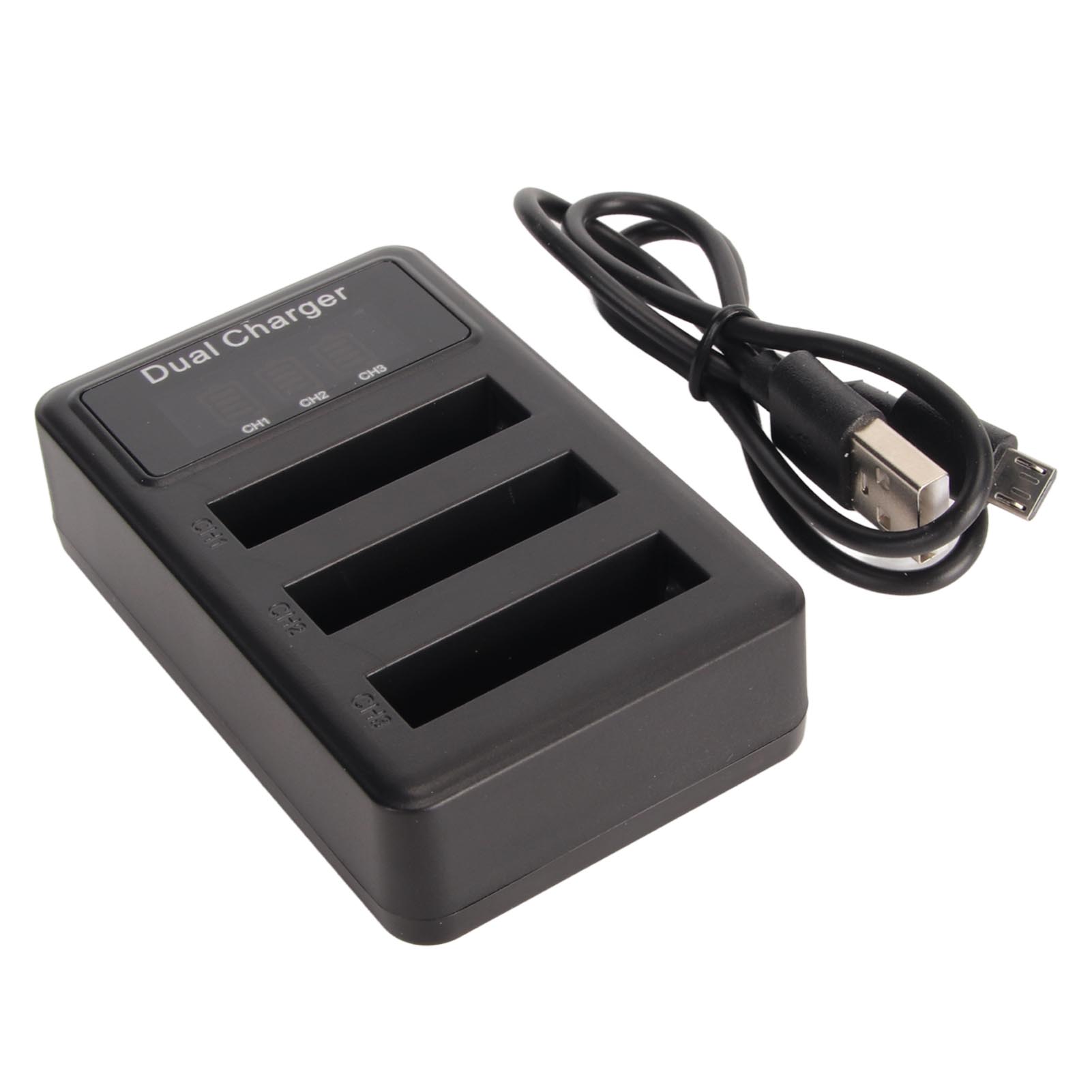 Dreifach-usb-akkuladegerät Mit Ladeanzeige Für Die Kameras Dsc H50, H10, H20, W210, W220 Und Wx1 (np Bg1, 5v).