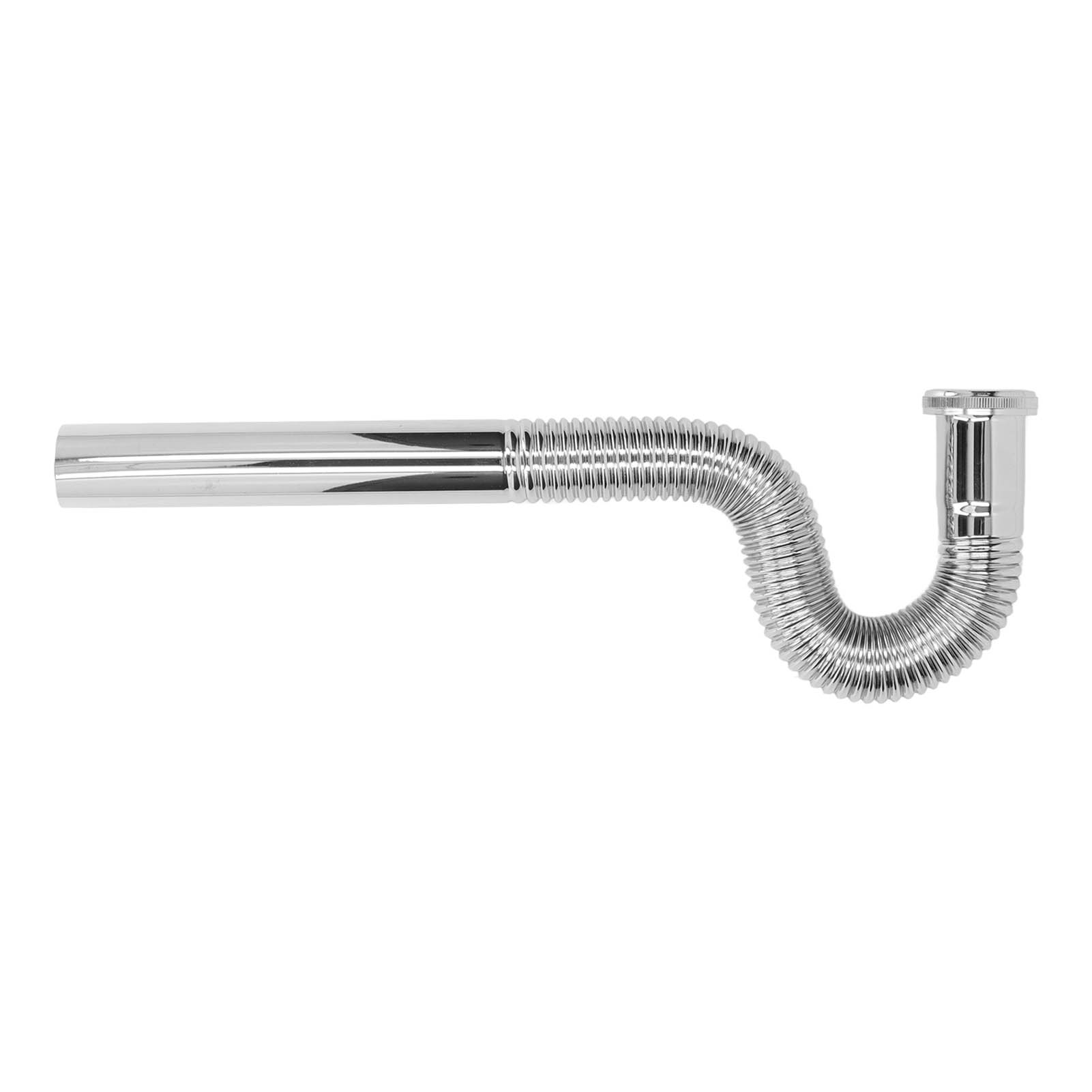 Geruchloser, Dekorativer, Gewellter Messing-flexschlauch Für Badezimmerwaschbeckenabflüsse G1-1/4 Zoll