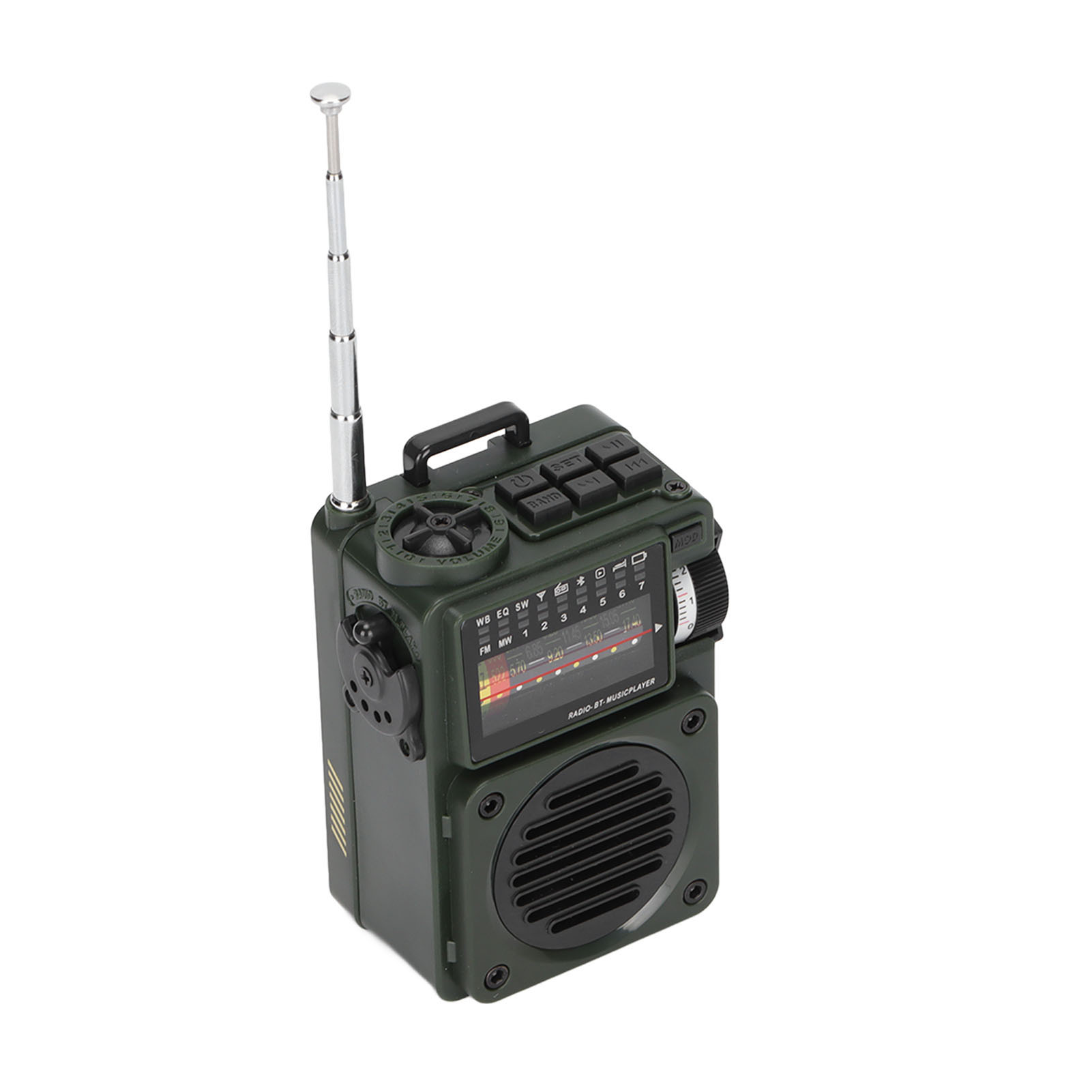 Das Tragbare Radio Hrd-700 Mit Musikplayer, Vollem Radioempfang, Bluetooth, Speicherkartenwiedergabe Und Noaa-radio-kompatibilität Ist Speziell Für Senioren Entwickelt. Es Empfängt Radiowellen.