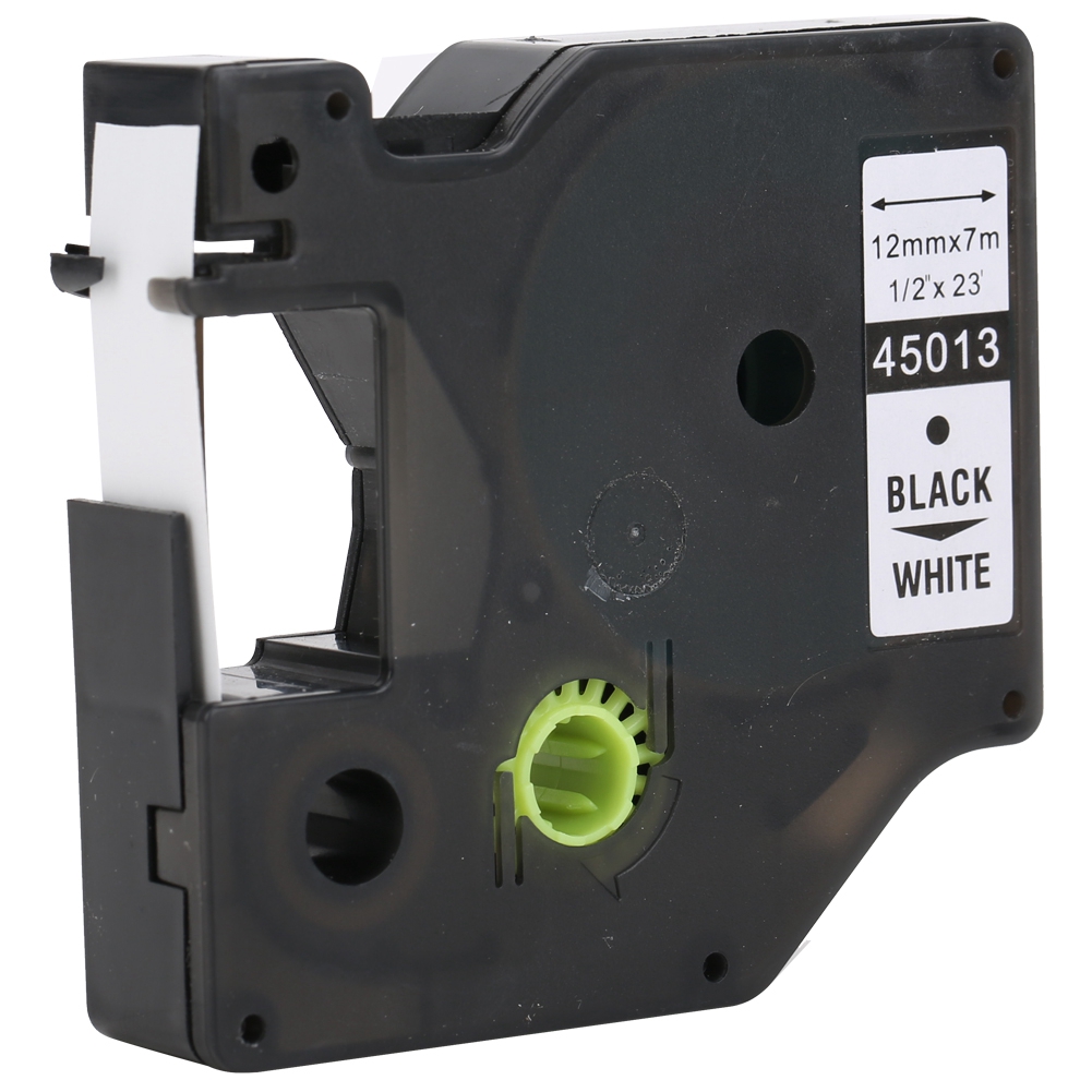 Laminiertes Etikettenband, Schwarz Auf Weiß, 12 Mm Breit, Für Dymo Lm-160/280 Etikettendrucker