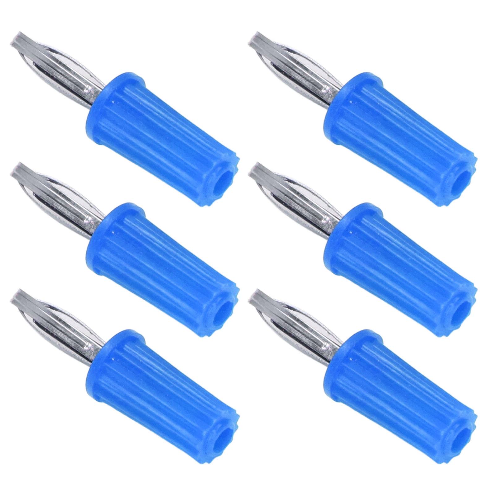 Packung Mit 100 Hochleistungs-bananensteckern (4 Mm) Aus Vernickeltem Abs-messing Für Elektrische Verbindungen – Blue Tools