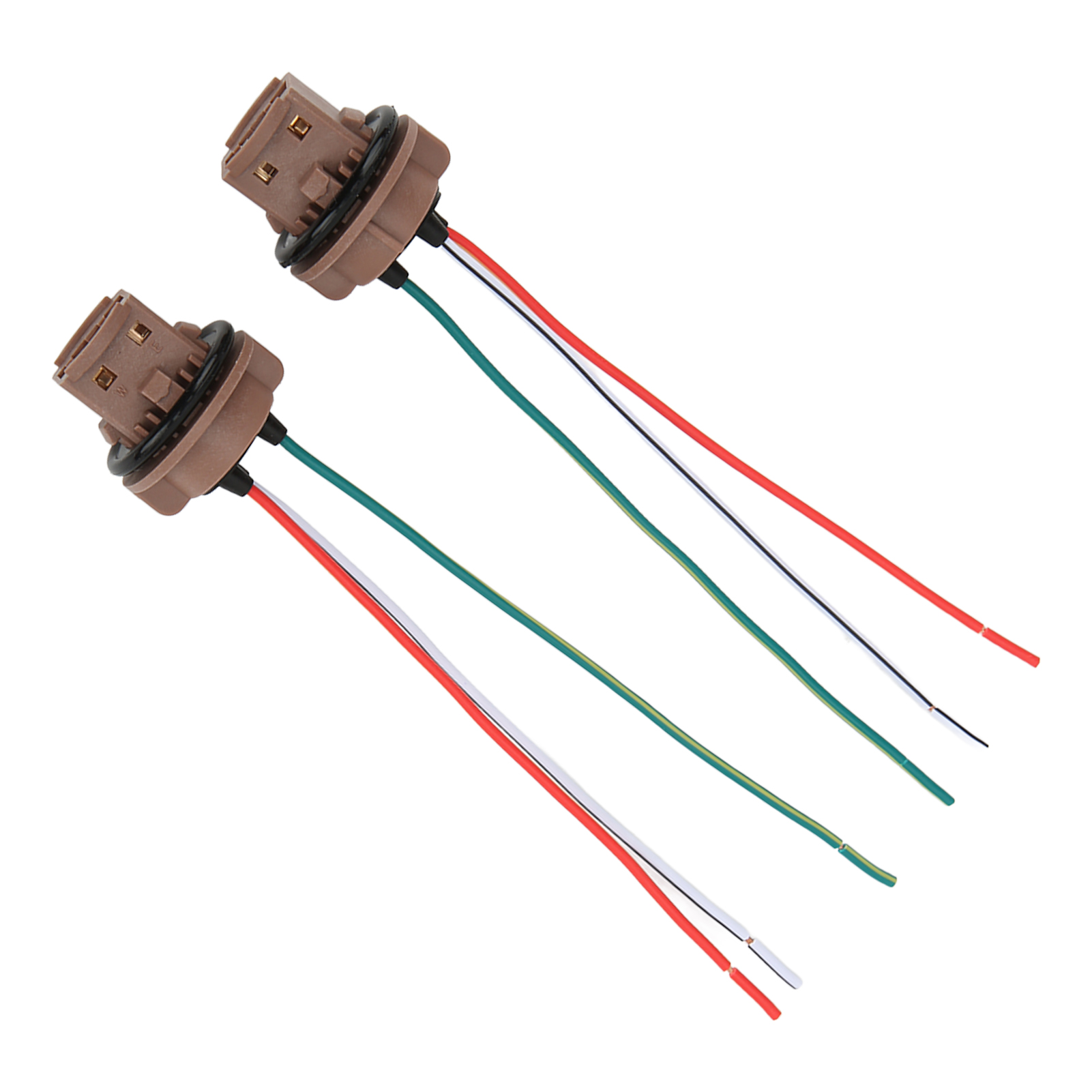 Set Aus 2 Leichten, Kompakten Und Einfach Zu Bedienenden Weiblichen Bremslichtfassungen Mit Stecker Für Fahrzeuge Und Anhänger.
