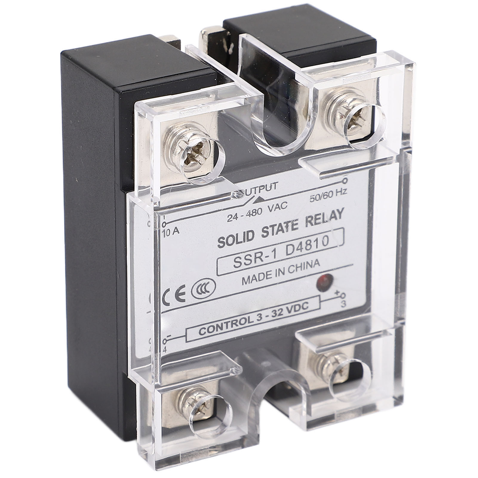 10 A Halbleiterrelais, Dc-gesteuert, Ac-halbleiterrelaismodul (ssr), 24-480 V Ac-lastspannung