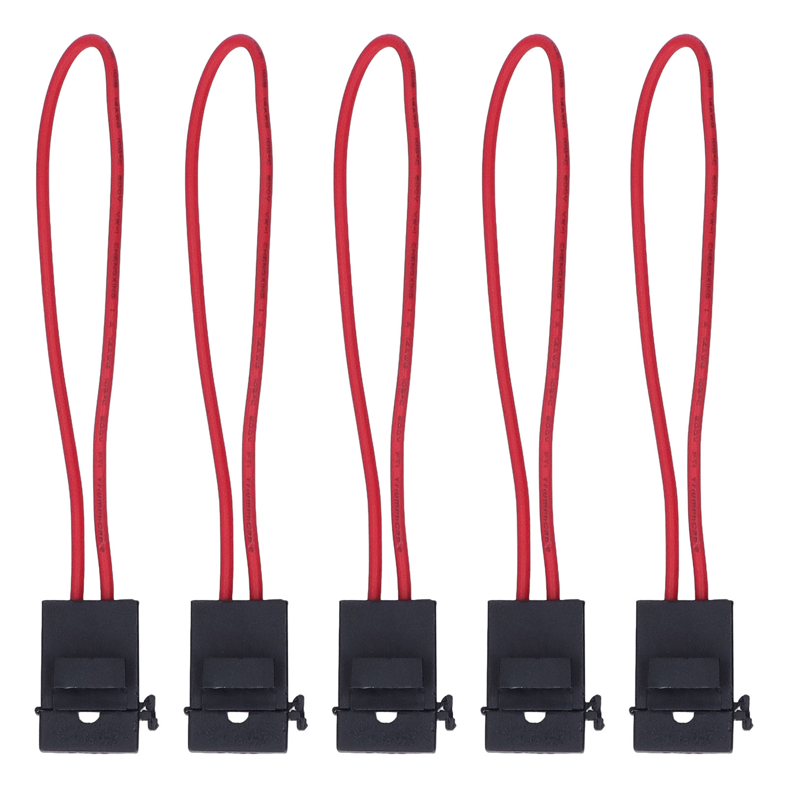 5er-pack Kfz-flachsicherungshalter Mit 15-a-sicherung, Wasserdicht, 14 Awg, Inline, 30 A
