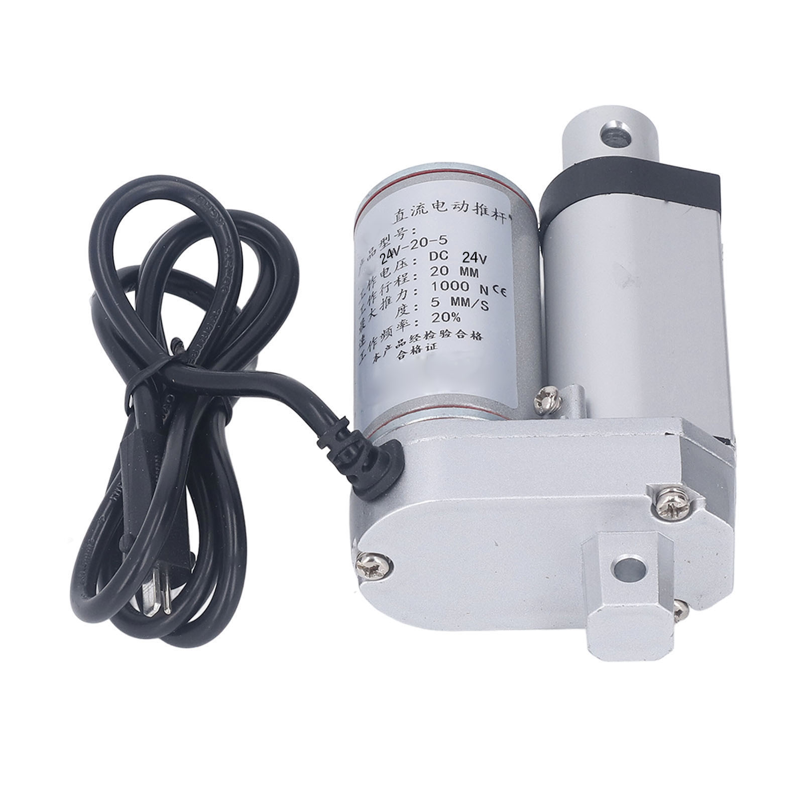 Elektrischer Linearantrieb, 20 Mm Hub, 1000 N Schubkraft, Für Maschinen Und Anlagen, 24 V