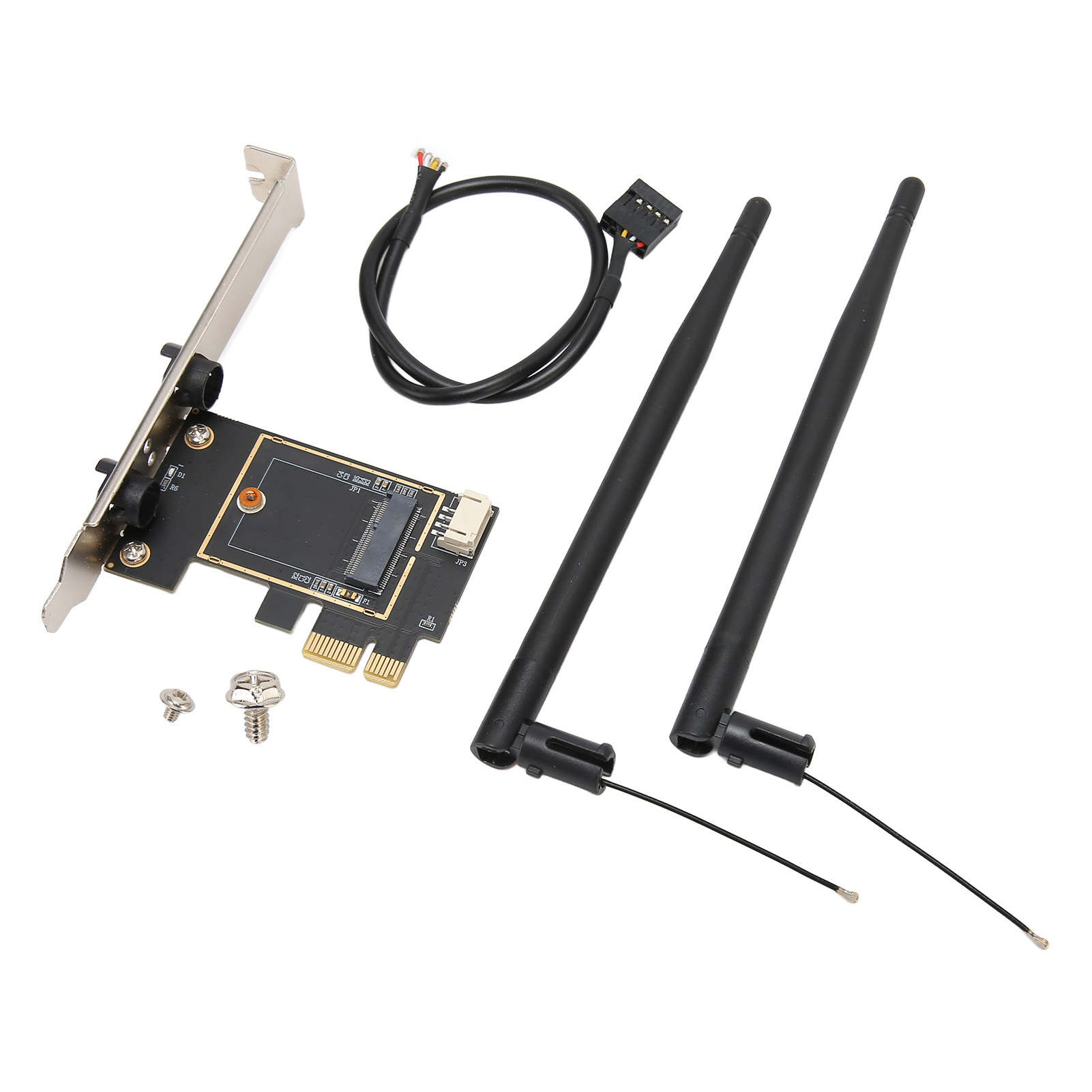 M.2-zu-pcie-erweiterungskarte, Zwei 6-db-antennen, Stabile Verbindung, Flexibler M.2-zu-pcie-adapter Für Desktop-computer