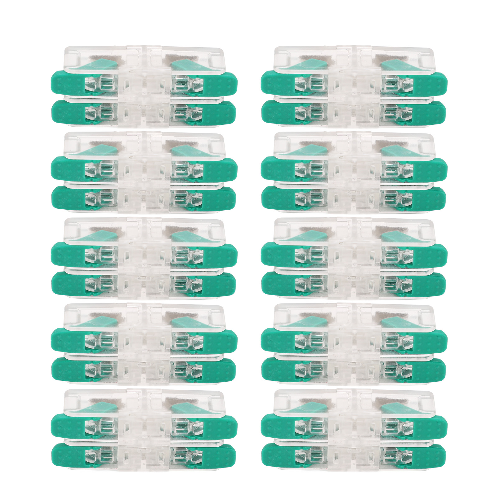 Packung Mit 10 2-eingang/2-ausgang-verdrahtungsverbindern, 0,5 Bis 6 Mm² Kupferleiter, Für Haushaltsgeräte, 41 A, 450 V.